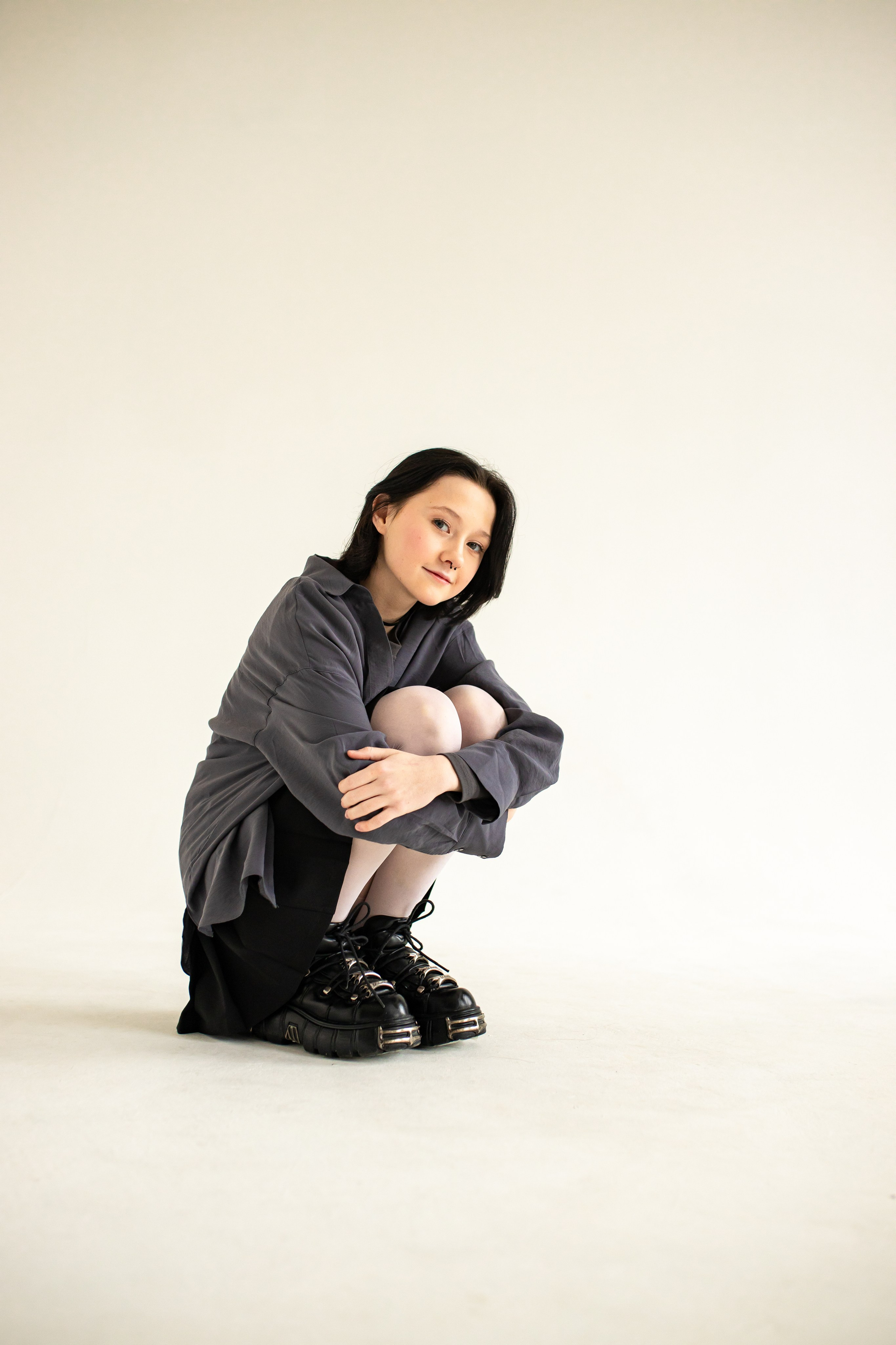 Семейная фотосессия на циклораме с естественным светом. Фотограф в Железнодорожном и Балашихе