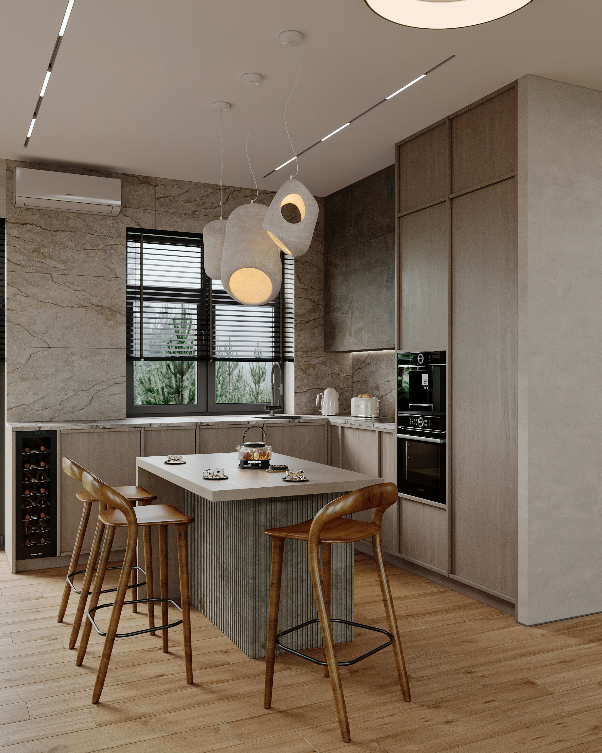 Визуализация загородного дома (интерьерная). Королёва Анастасия | 3D визуализатор