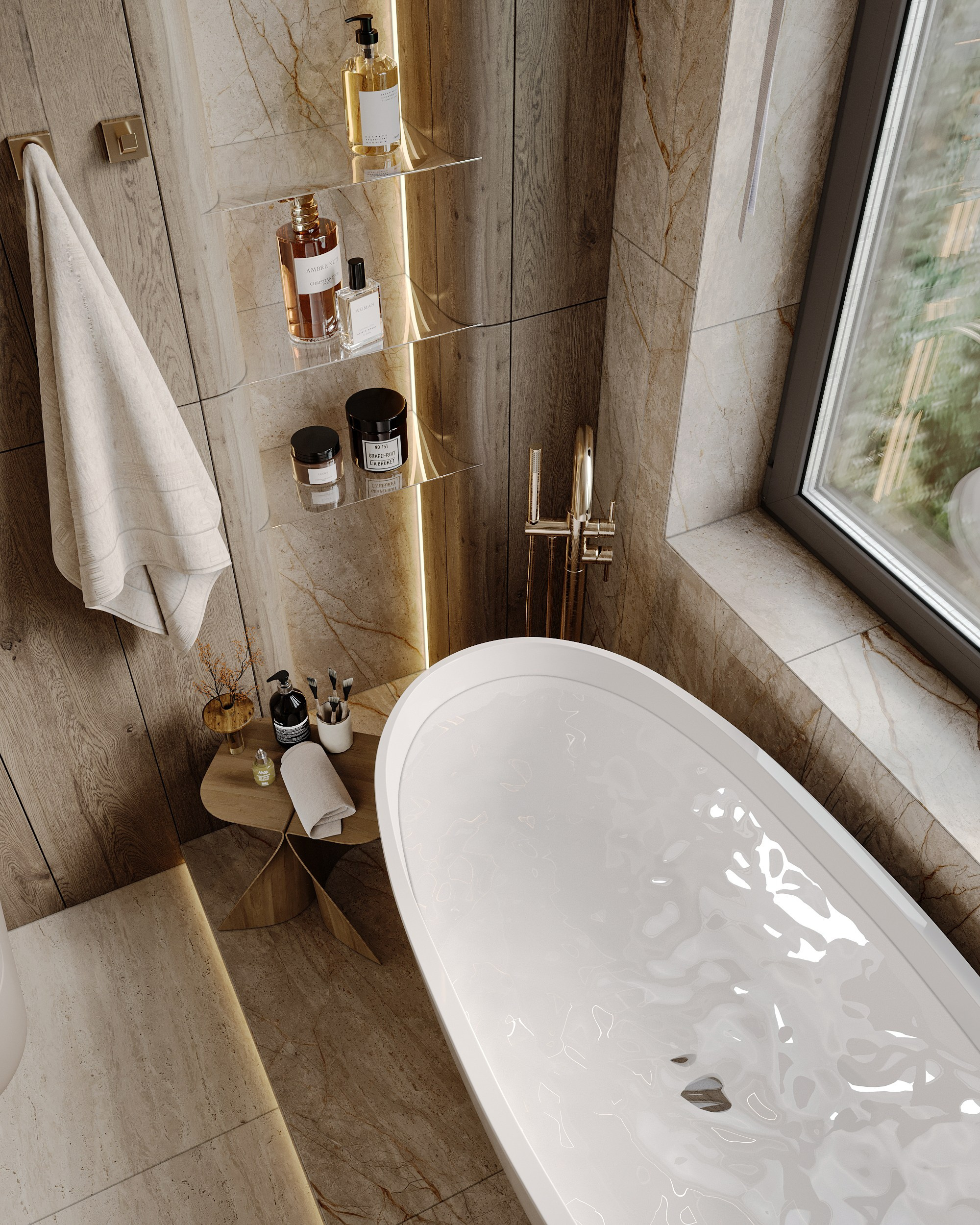 Визуализация загородного дома (интерьерная). Королёва Анастасия | 3D визуализатор