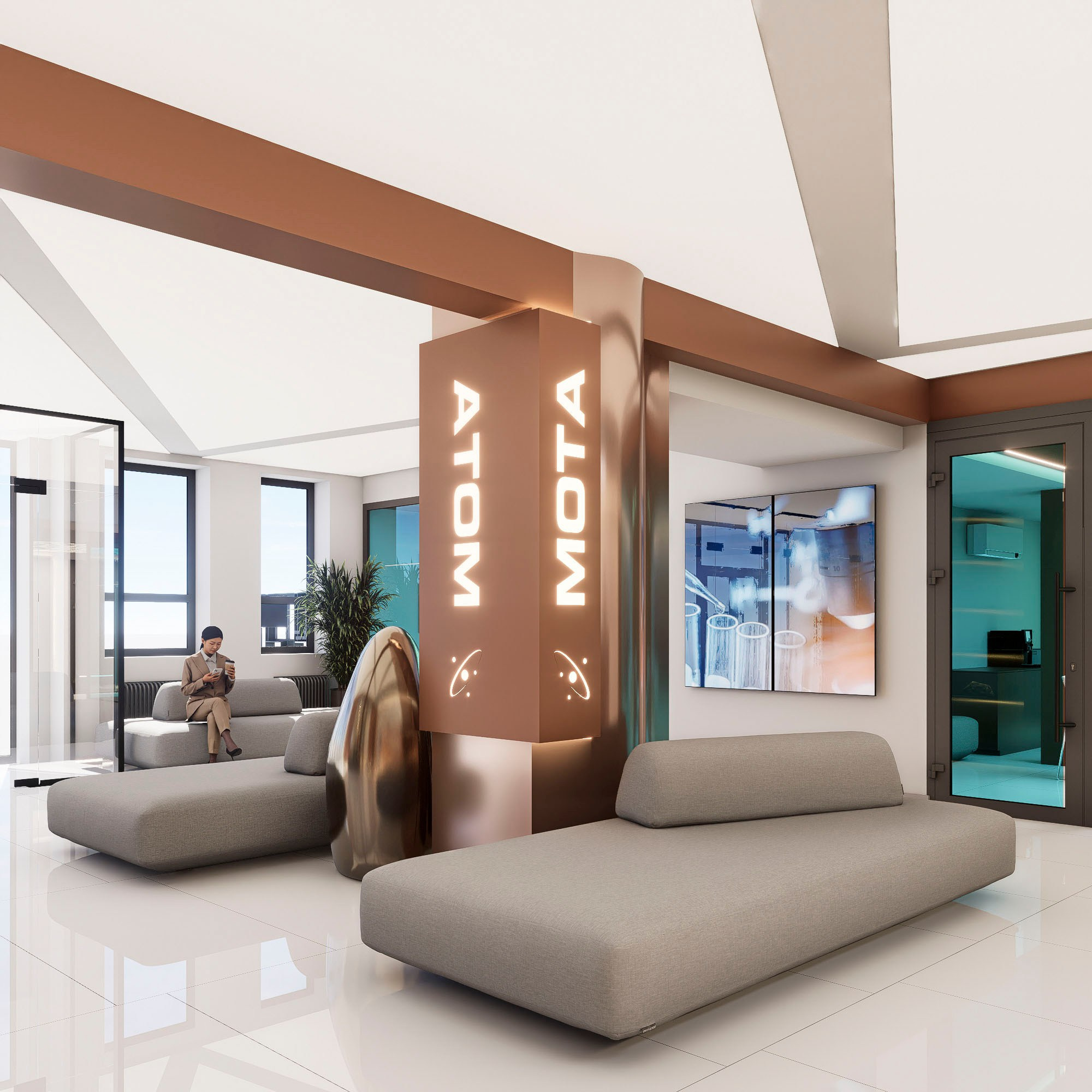 Лаборатория Атом. Интерьеры. Архитектурно-дизайнерское бюро ROOMS