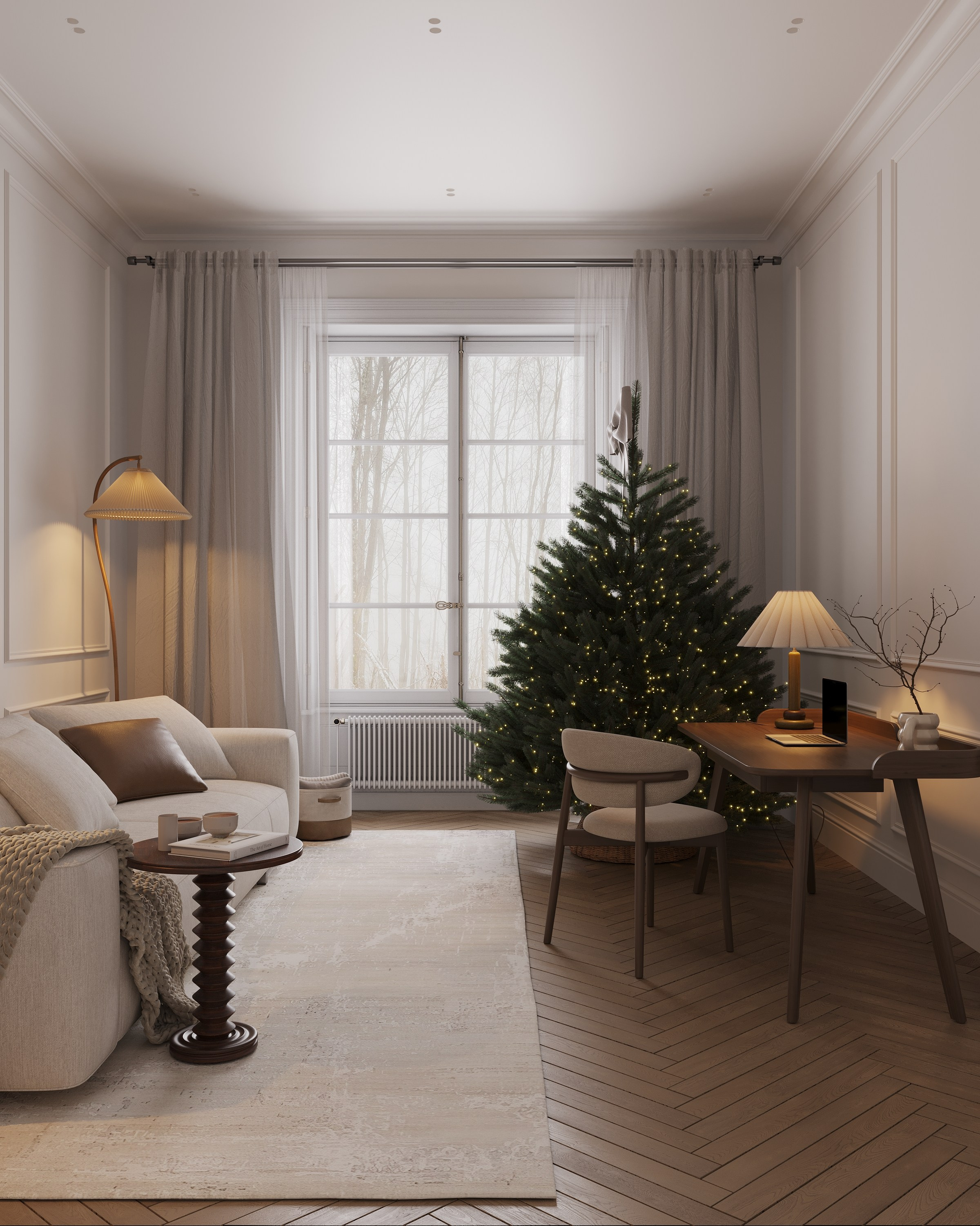 WINTER OFFICE. 3d визуализатор Анастасия Науменко