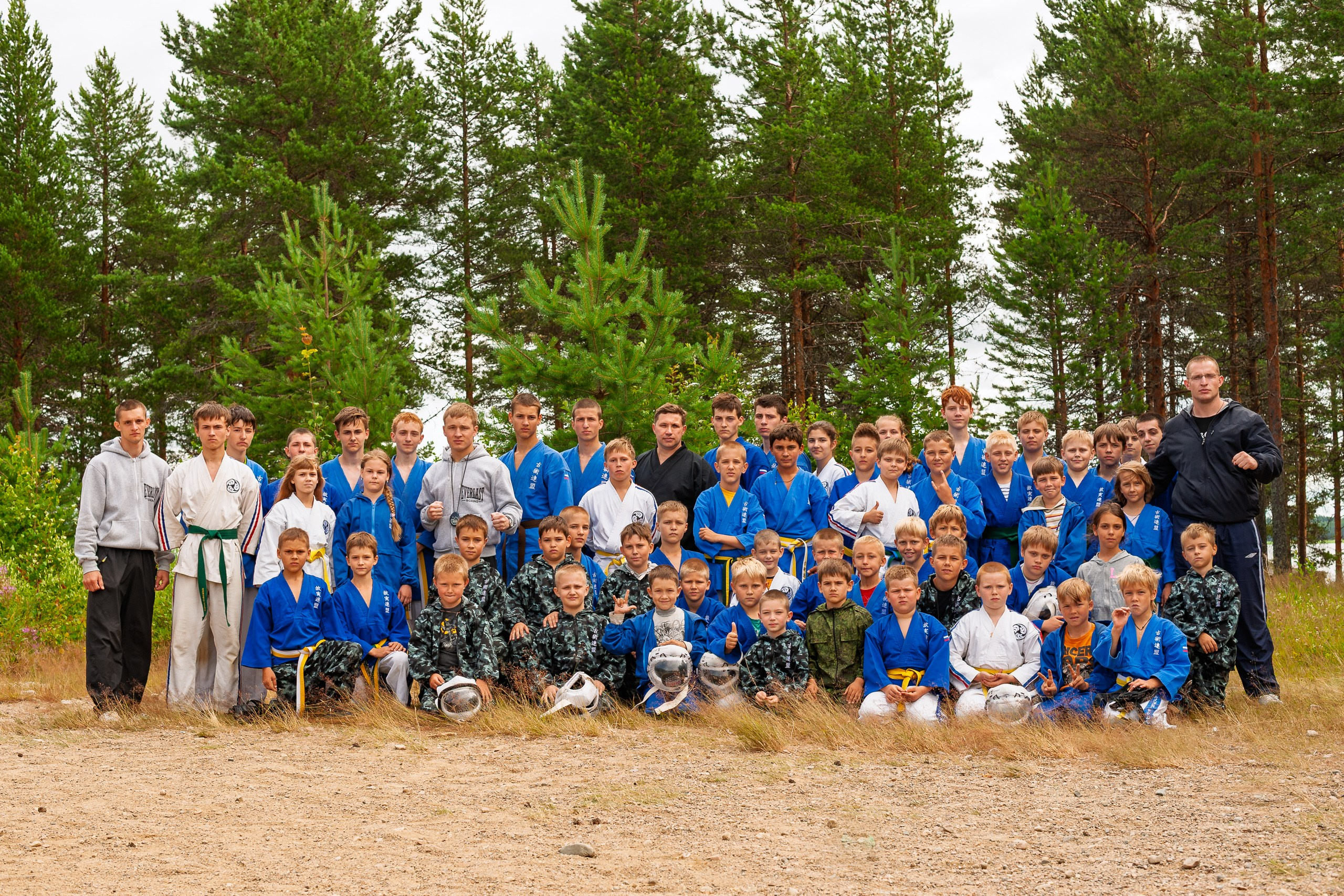 Летние тренировочные боры Школы Боевых Искусств «МОН» 2012 г. Карелия, тренировка