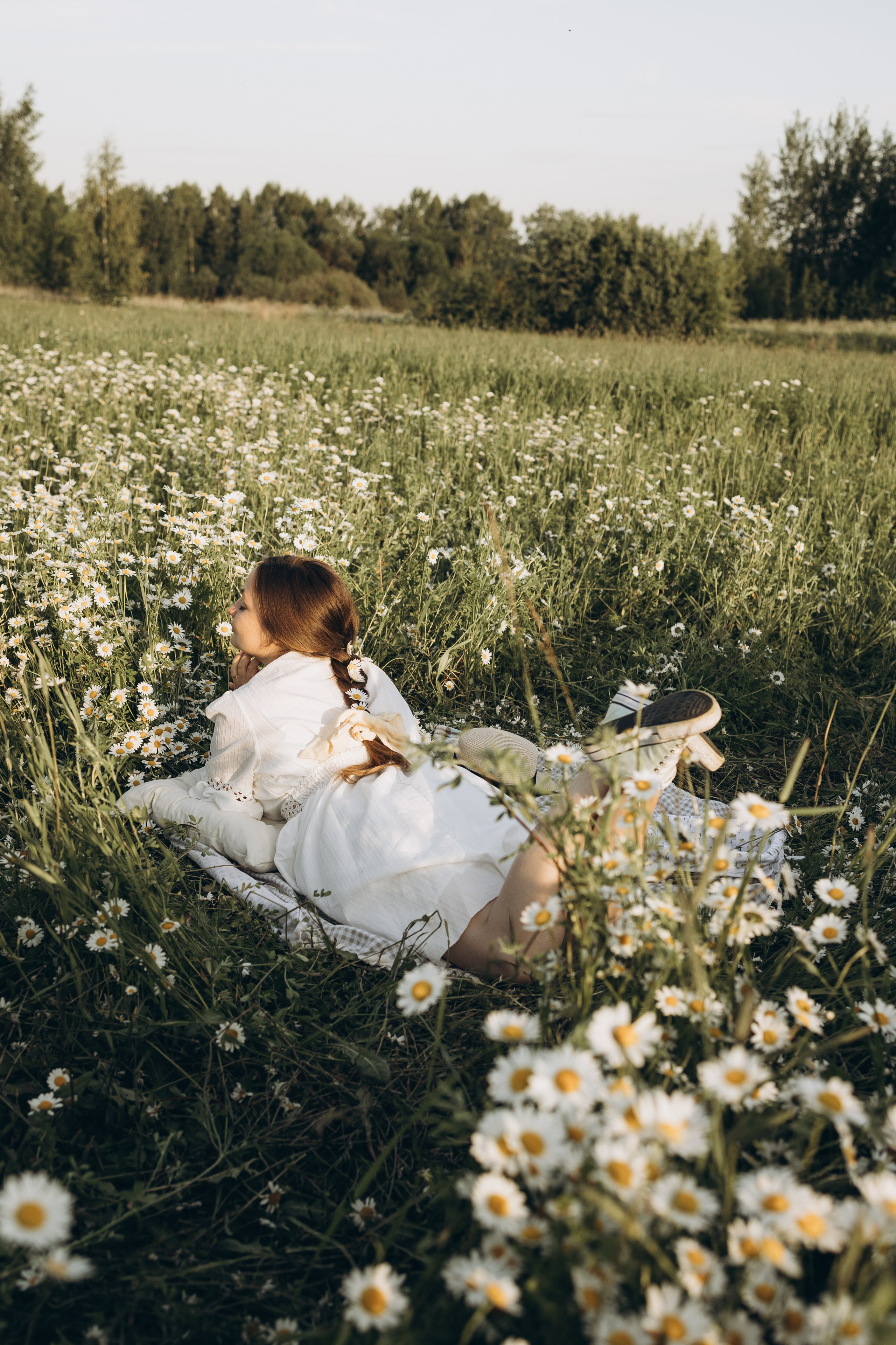 Маша и ромашки. Семейный фотограф в Москве Виктория Ястребинская