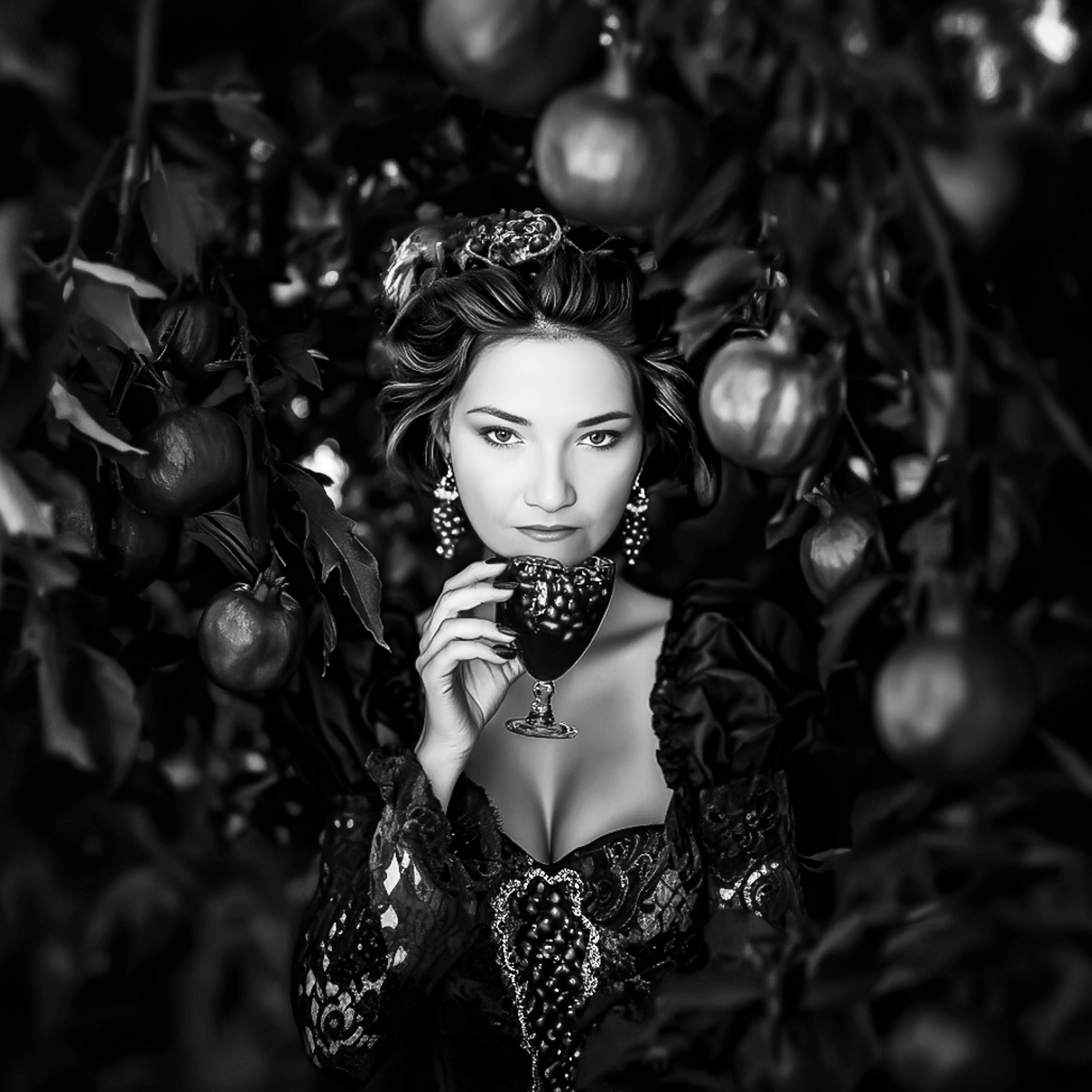 Нейрофотосессия для Ольги. Девушка с гранатом. ФотоХудожник Харитонова Ирина г. Санкт-Петербург