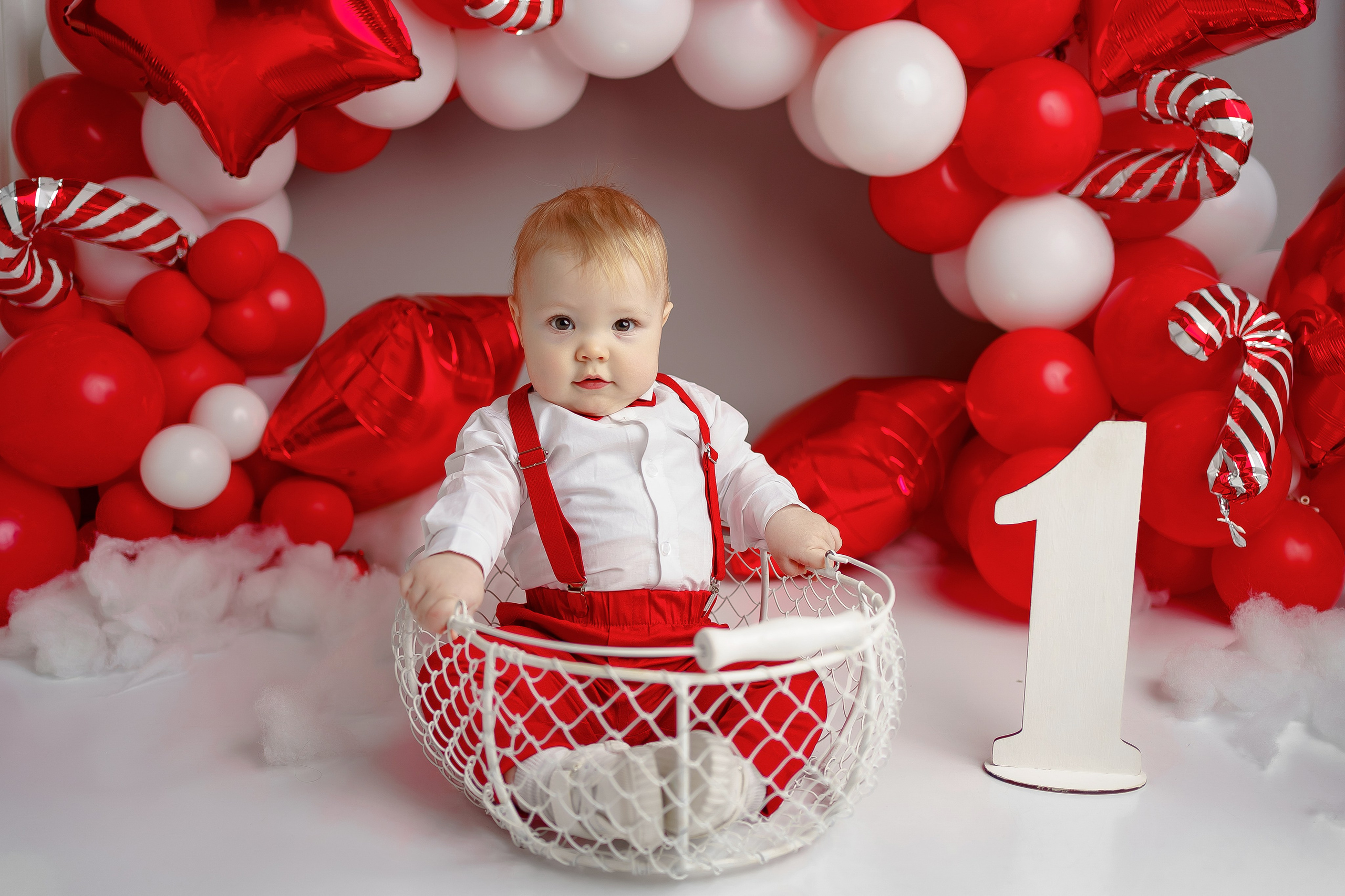 Шары к тарифу «годик эксклюзив». Фотограф новорожденных в г. Павлово Беспалова Екатерина