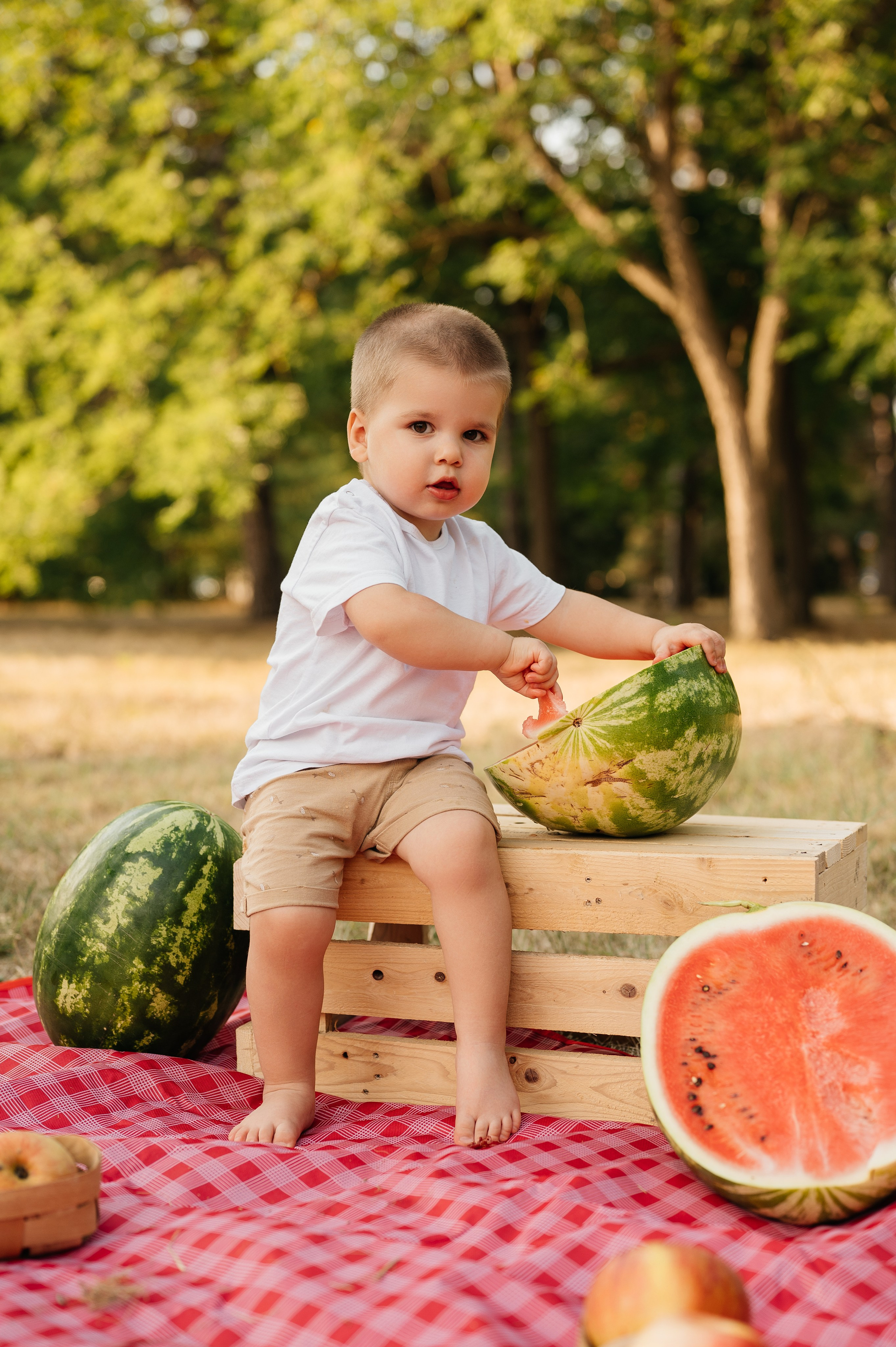 Летняя семейная фотосессия в парке. Свадебный и семейный фотограф в Краснодаре Алина Мельник