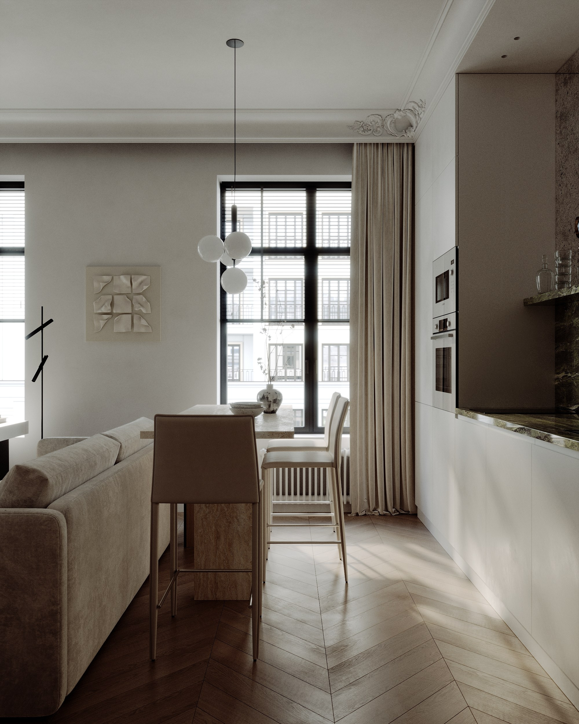 Студия 28 м². 3d визуализатор Валерия Романова