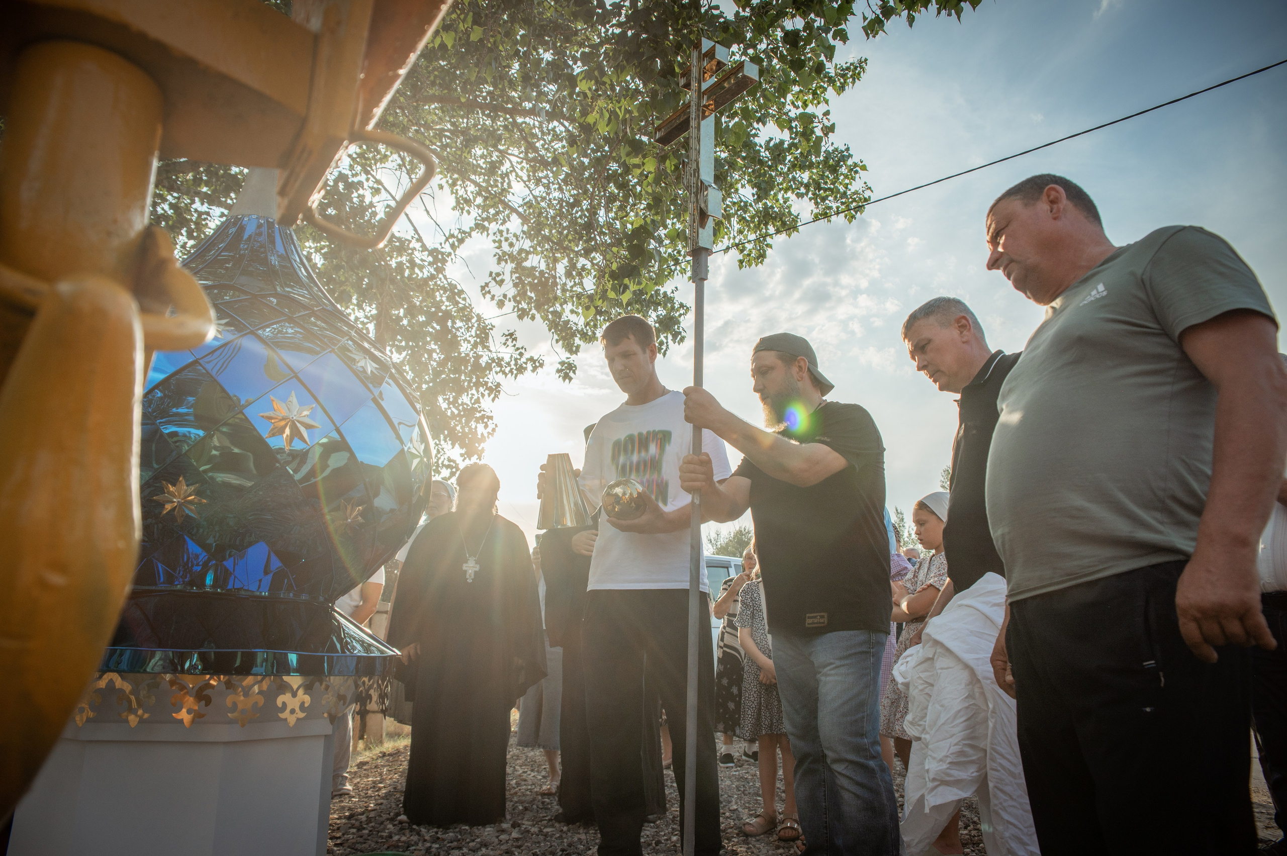 Освещение купола в храме Казанской иконы Божьей Матери х. Закутский. Церковный, семейный и репортажный фотограф Волгоград, Волжский