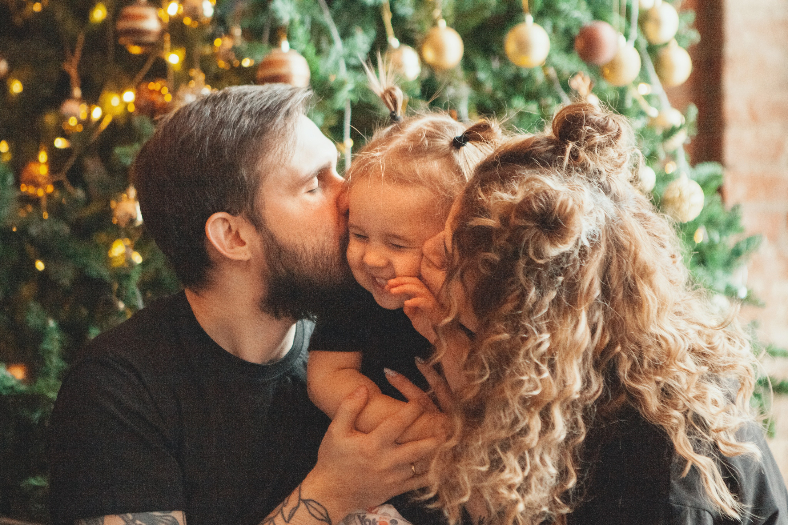 Новогодняя семейная фотосессия в студии. Фотограф Ольга Ефремова