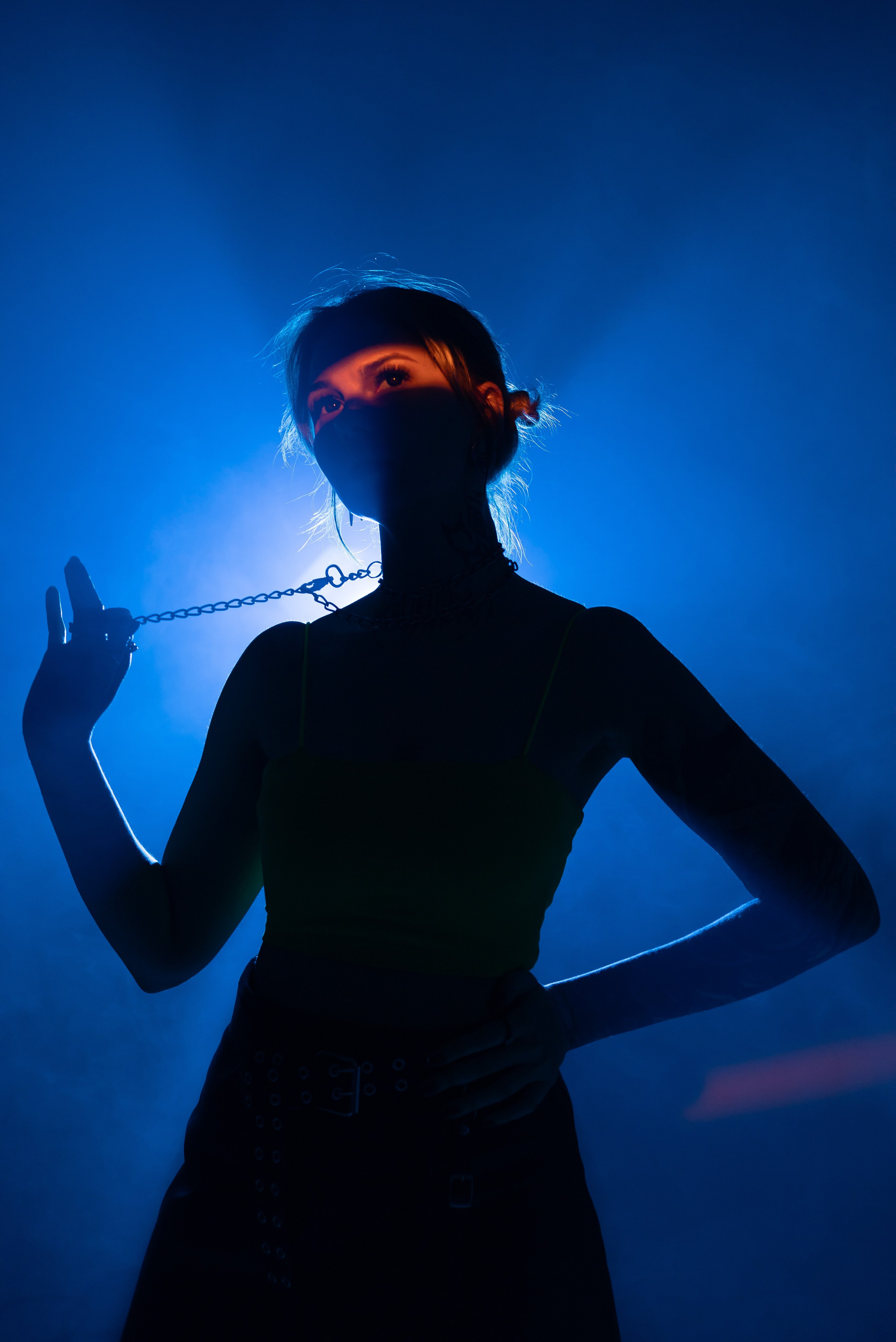 Дарья Каннибал. Съемка с цветными фильтрами в фотостудии. Портретный фотограф Панферова Регина г. Санкт-Петербург, г. Казань