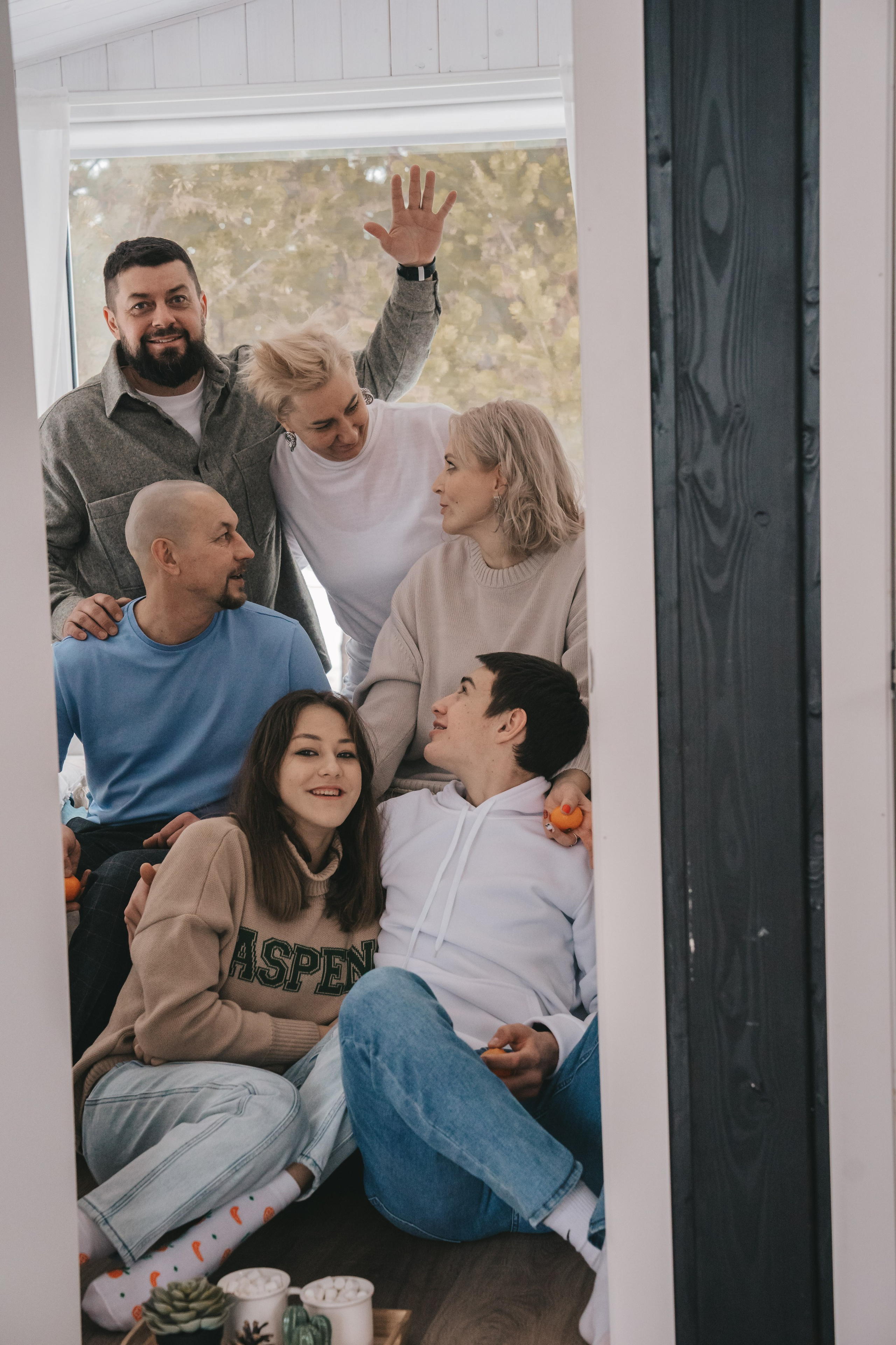 Фотосессия большой компании в домике. Семейный фотограф Екатеринбург Татьяна Девятых