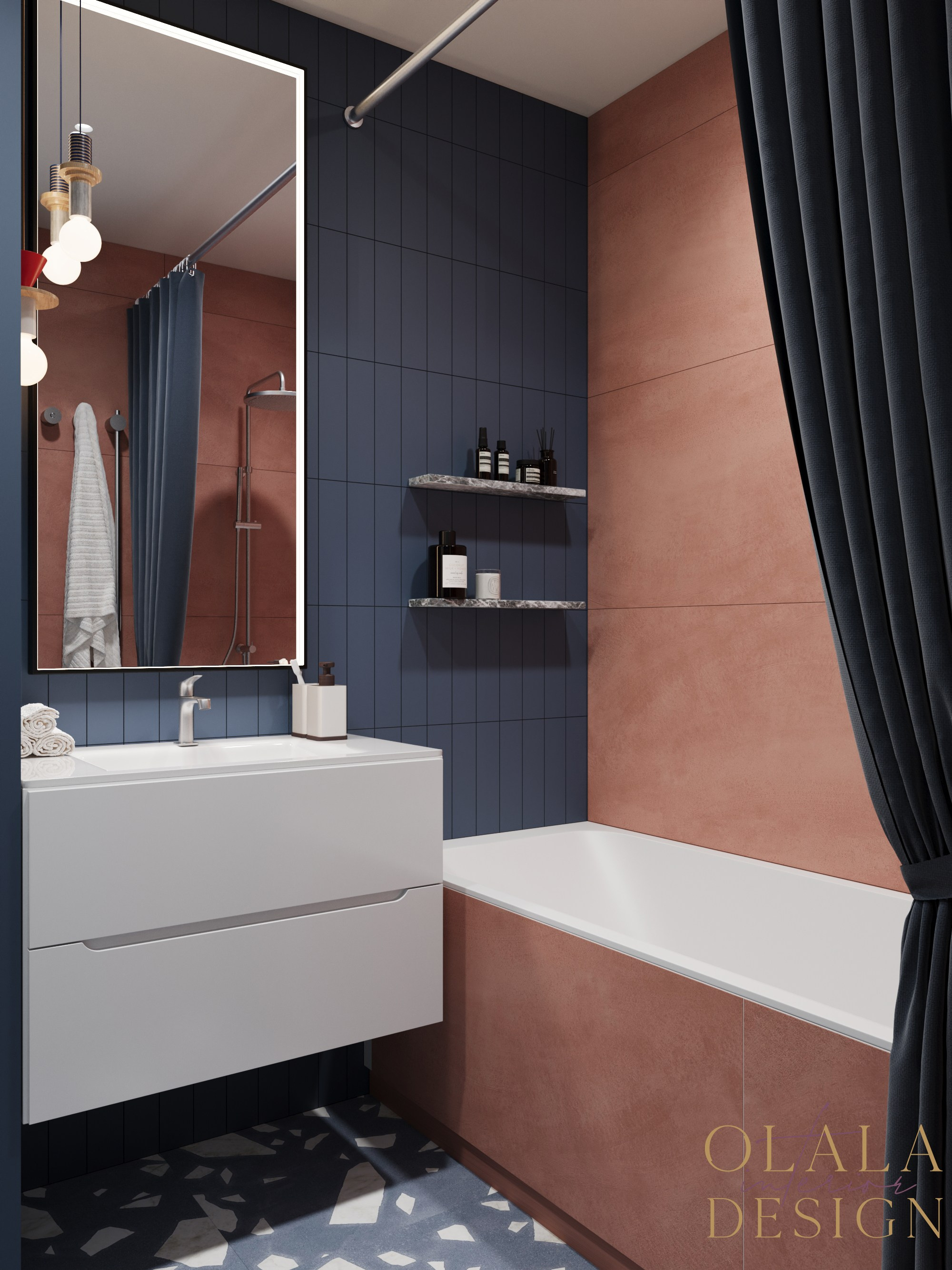 «Осенние краски», 71кв.м. Дизайнер интерьеров Olala interior design