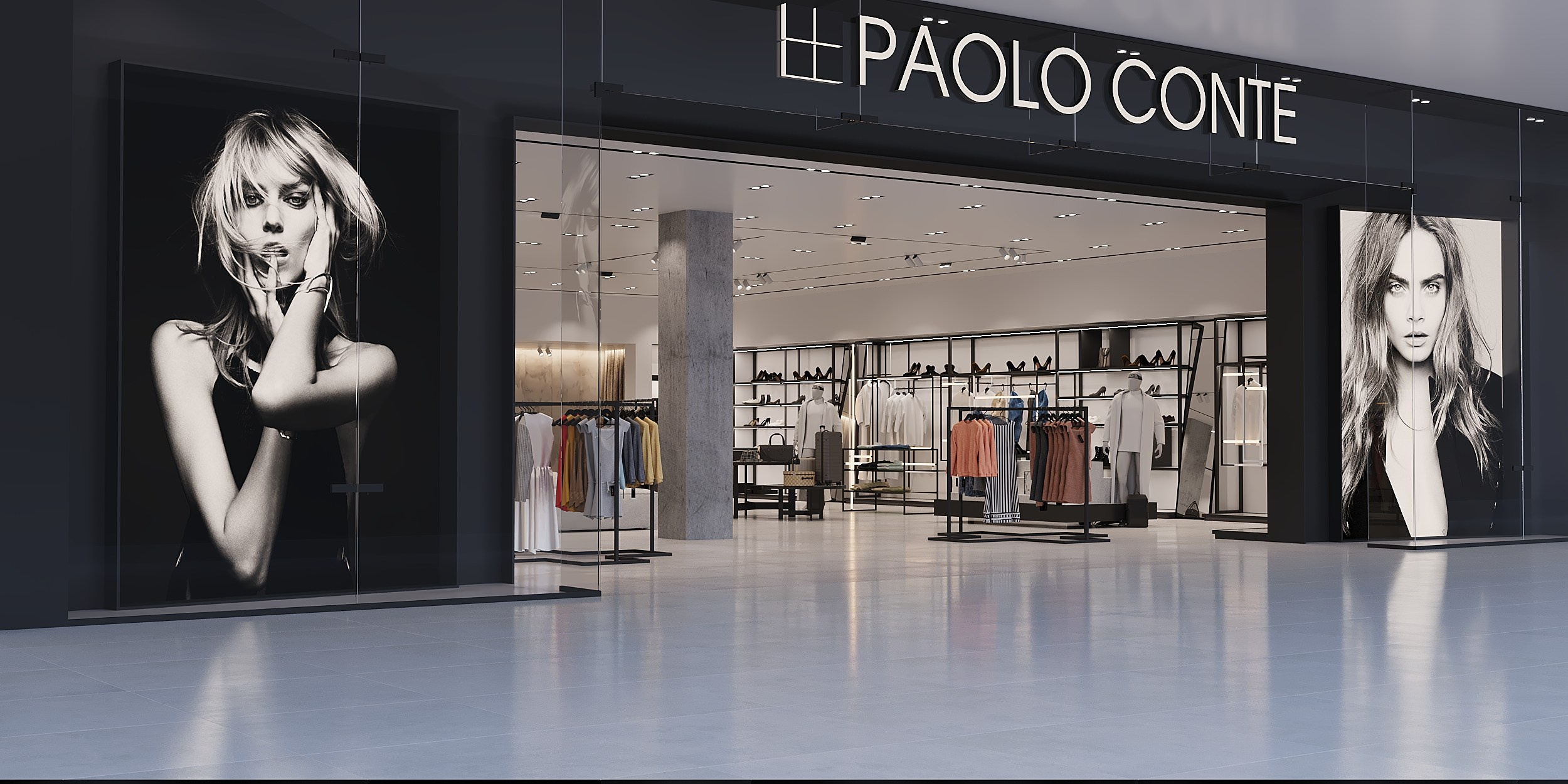 Обувной магазин Paolo Conte ТРЦ Афимолл Сити. Студия дизайна интерьера в Москве Калараш Александр