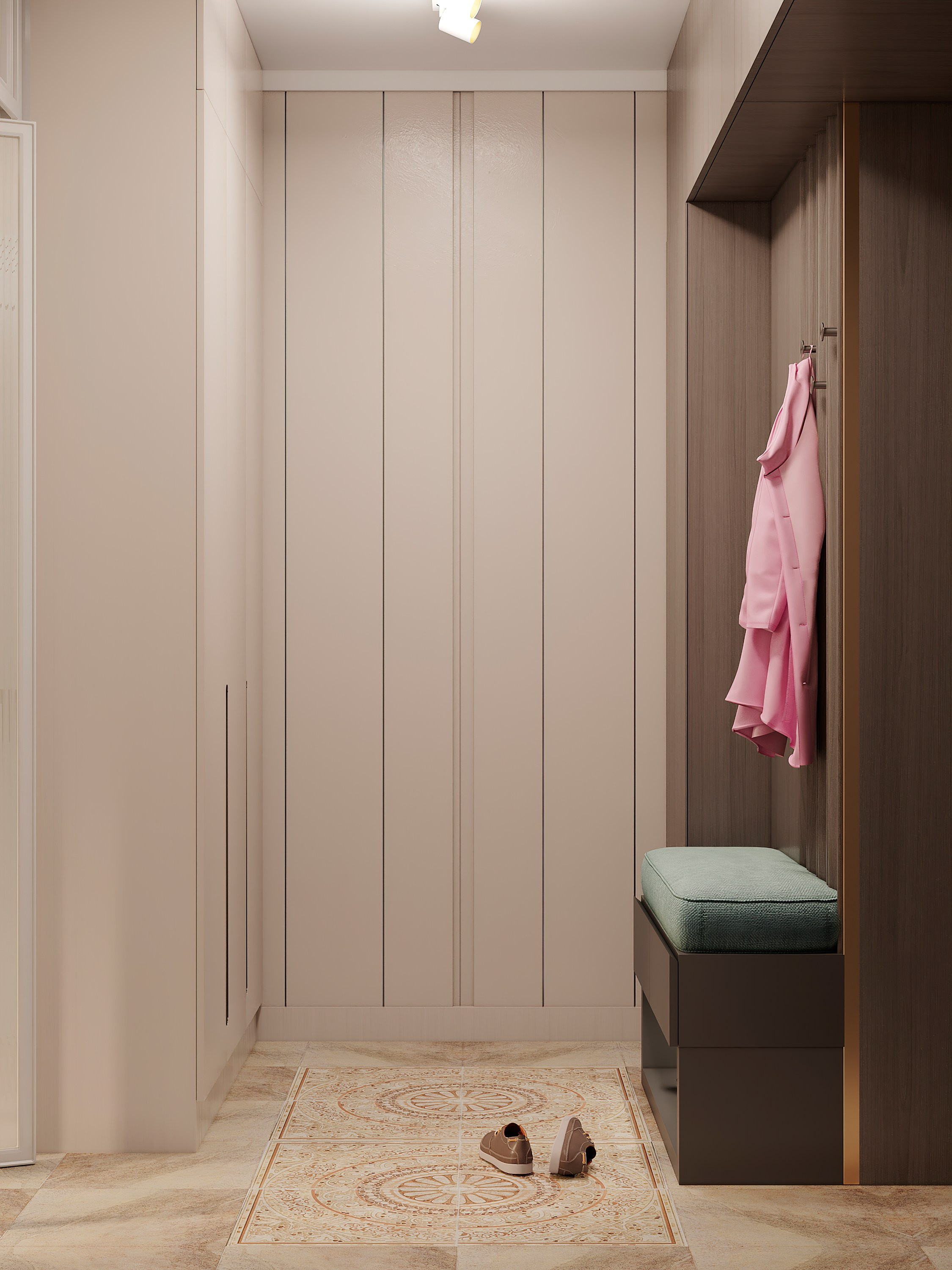 Квартира с фисташковой кухней для молодой девушки г. Москва. Батракова Наталья дизайнер интерьеров Санкт-Петербург Москва Архангель