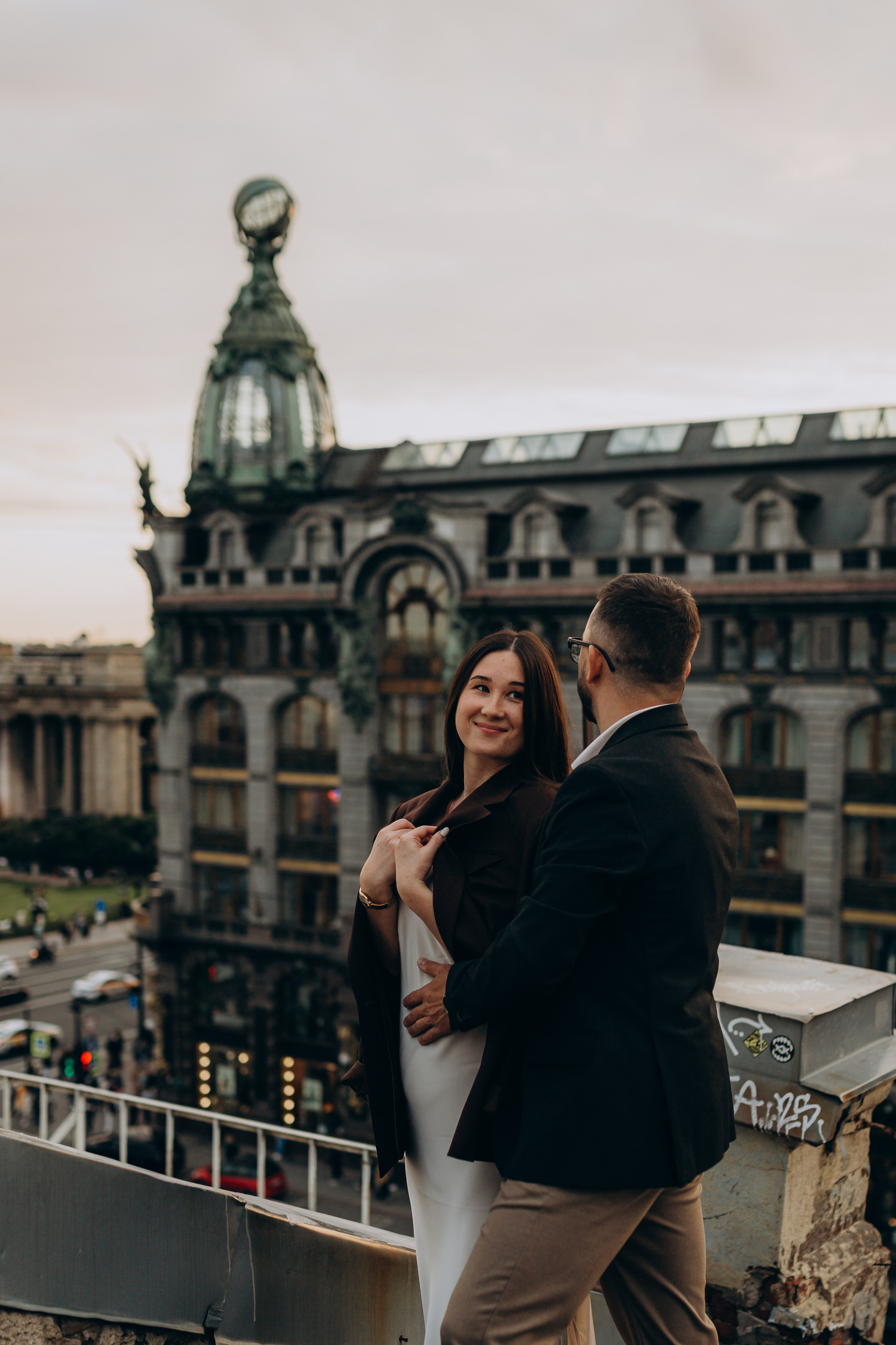 LoveStory на крышах Питера. Фотограф Санкт-Петербург Князева Елизавета
