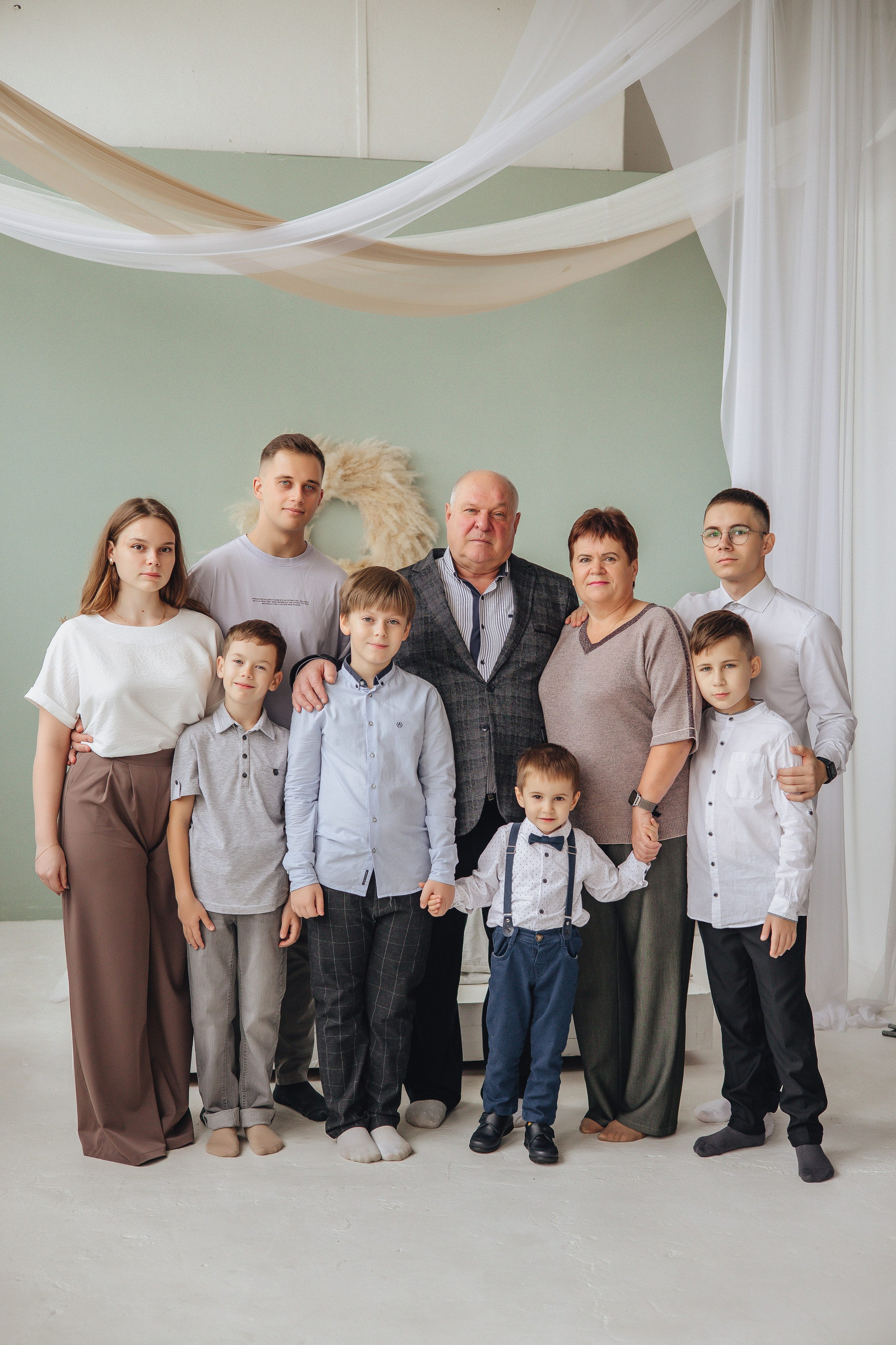 Большая семья. Студия. Свадебный и семейный фотограф Пушкин Царское Село СПБ Питер Санкт-Петербург и Рязань Ольга Козлова