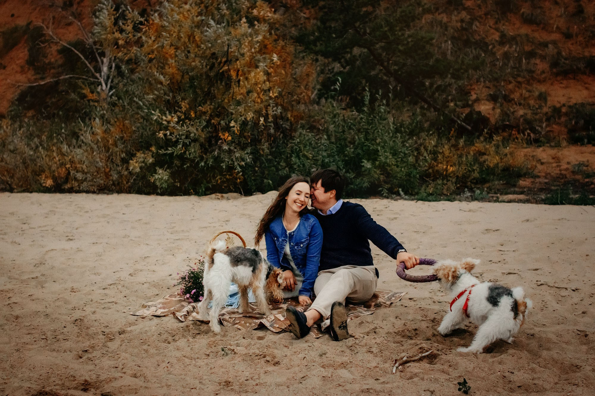 Наталья, Илья и фоксы. Фотограф Наталья Потапова