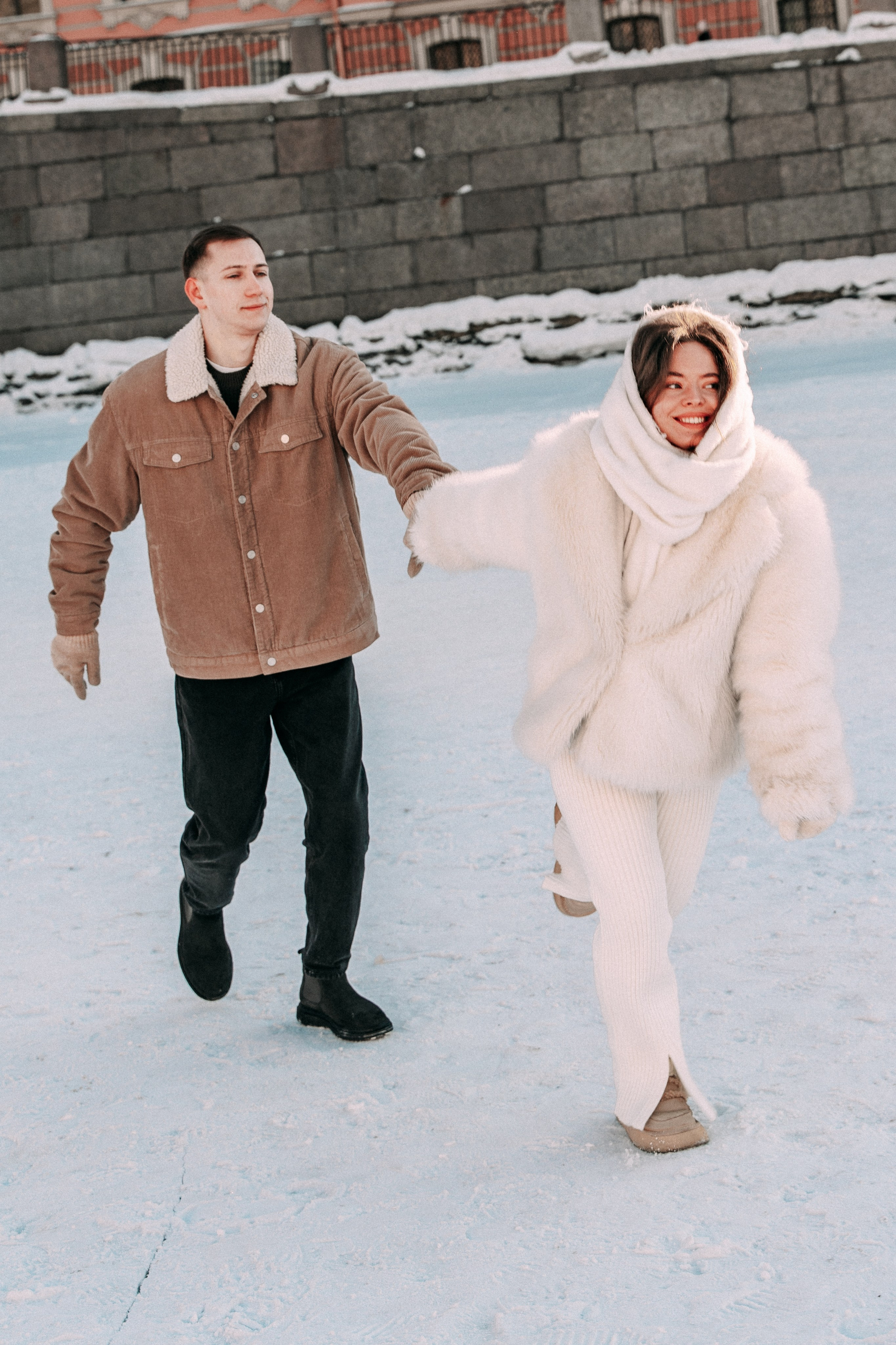 Лавстори на льду по рекам и каналам Санкт-Петербурга