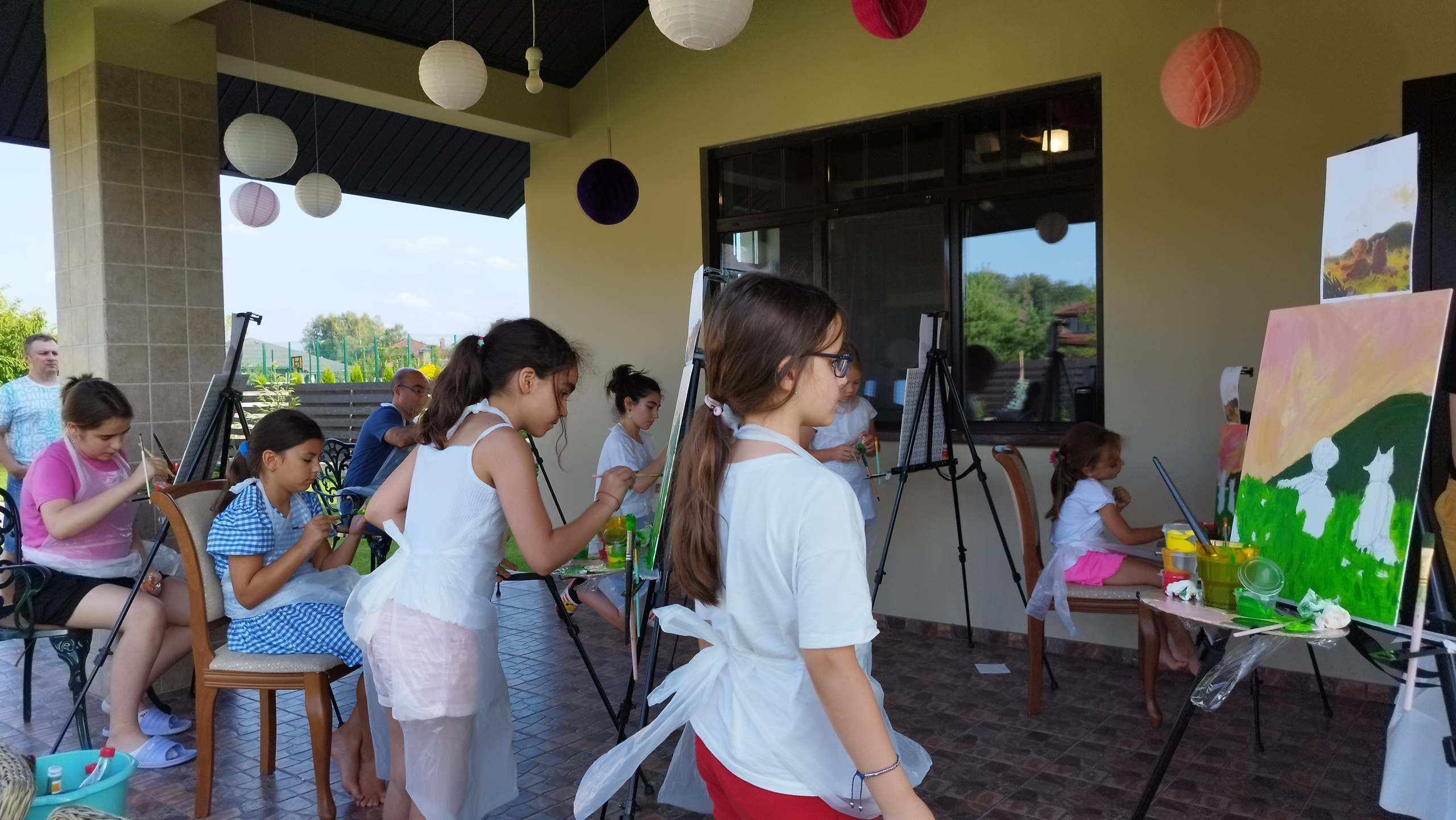 детский день рождения с красками на выезде