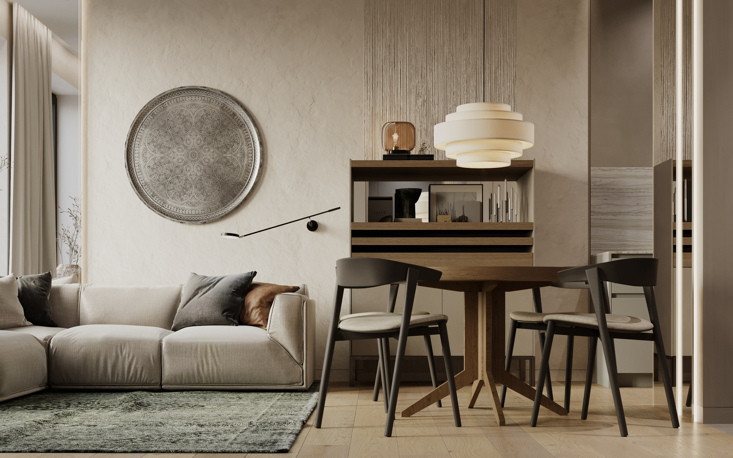 Гостиная зона Клубный дом «West Garden». Интерьеры и архитекура