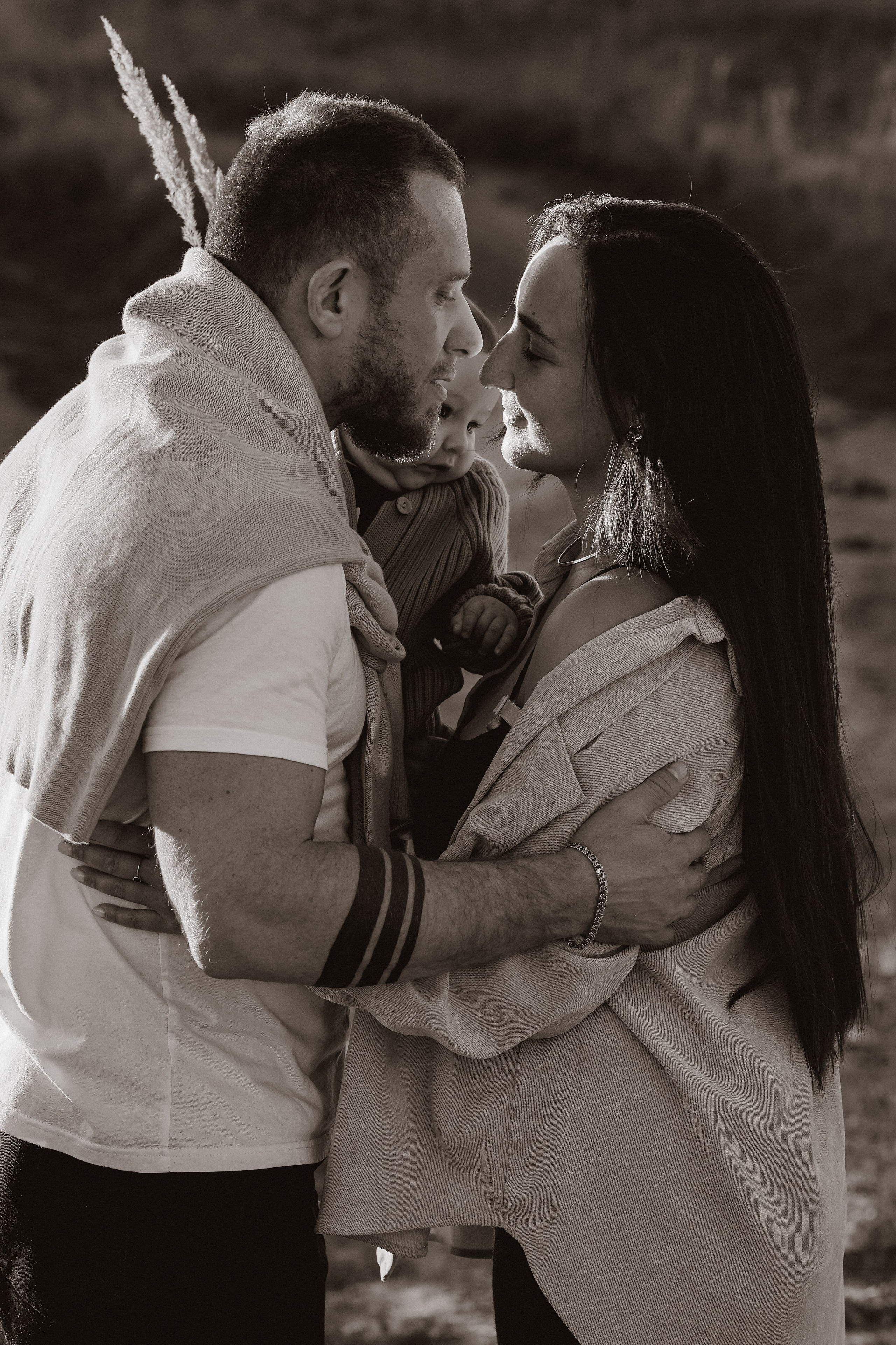 Семья Тони и Саши на закате. Семейный и портретный фотограф в Санкт-Петербурге Татьяна Гримоть