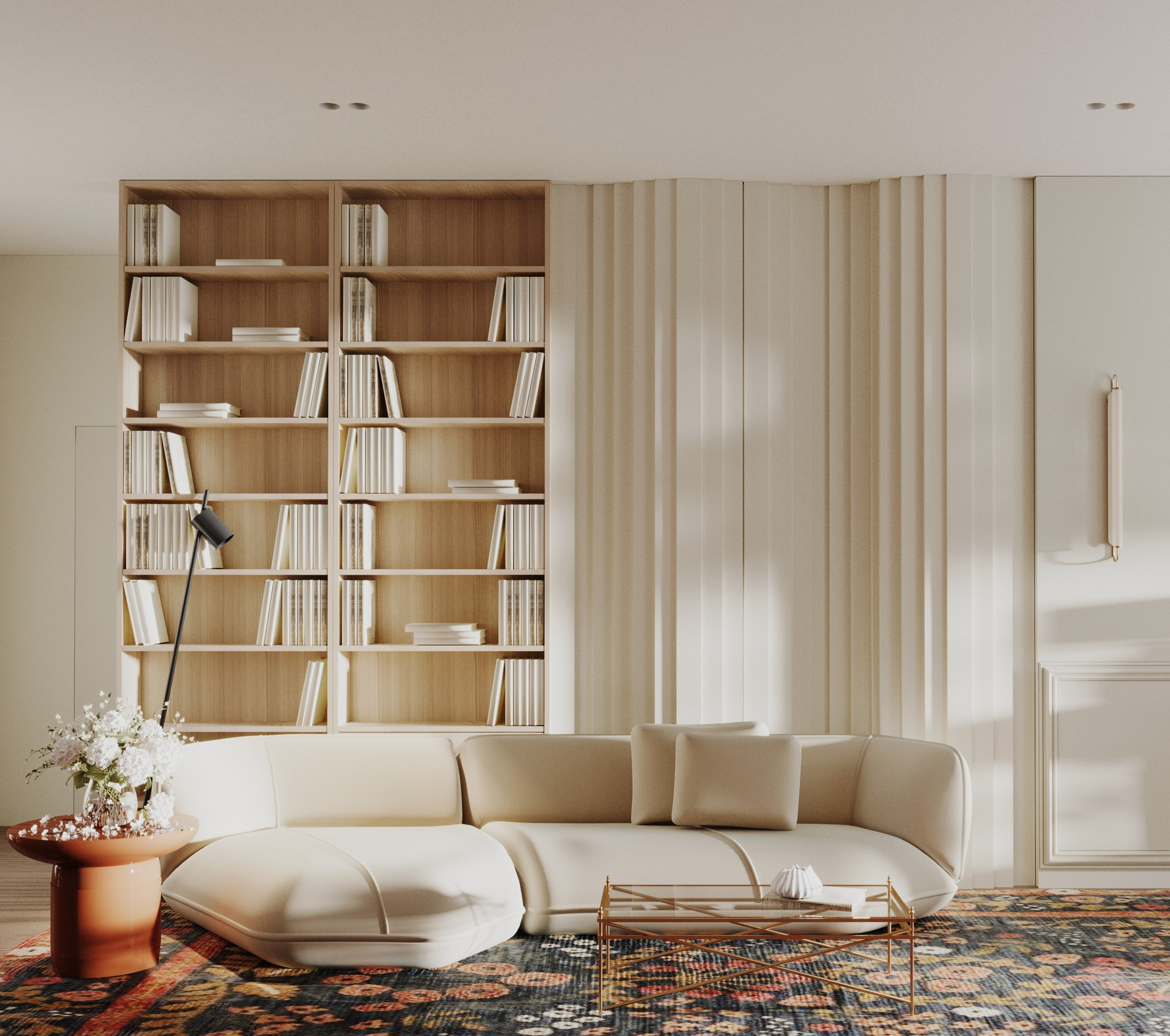 Интерьер загородного дома. Студенческий проект, 2024 г. Главная