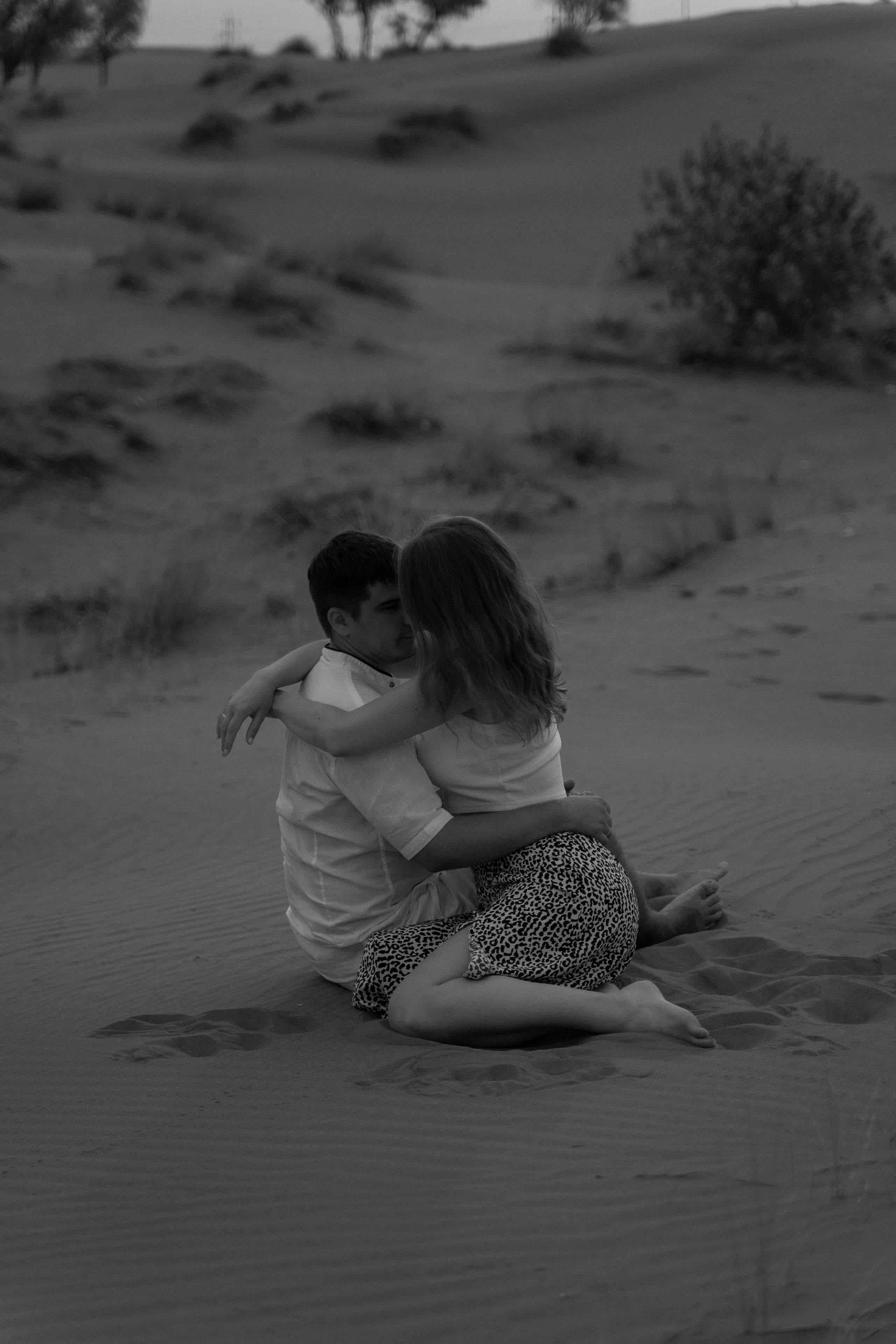 European stylish love-story in abu dhabi monochrome love