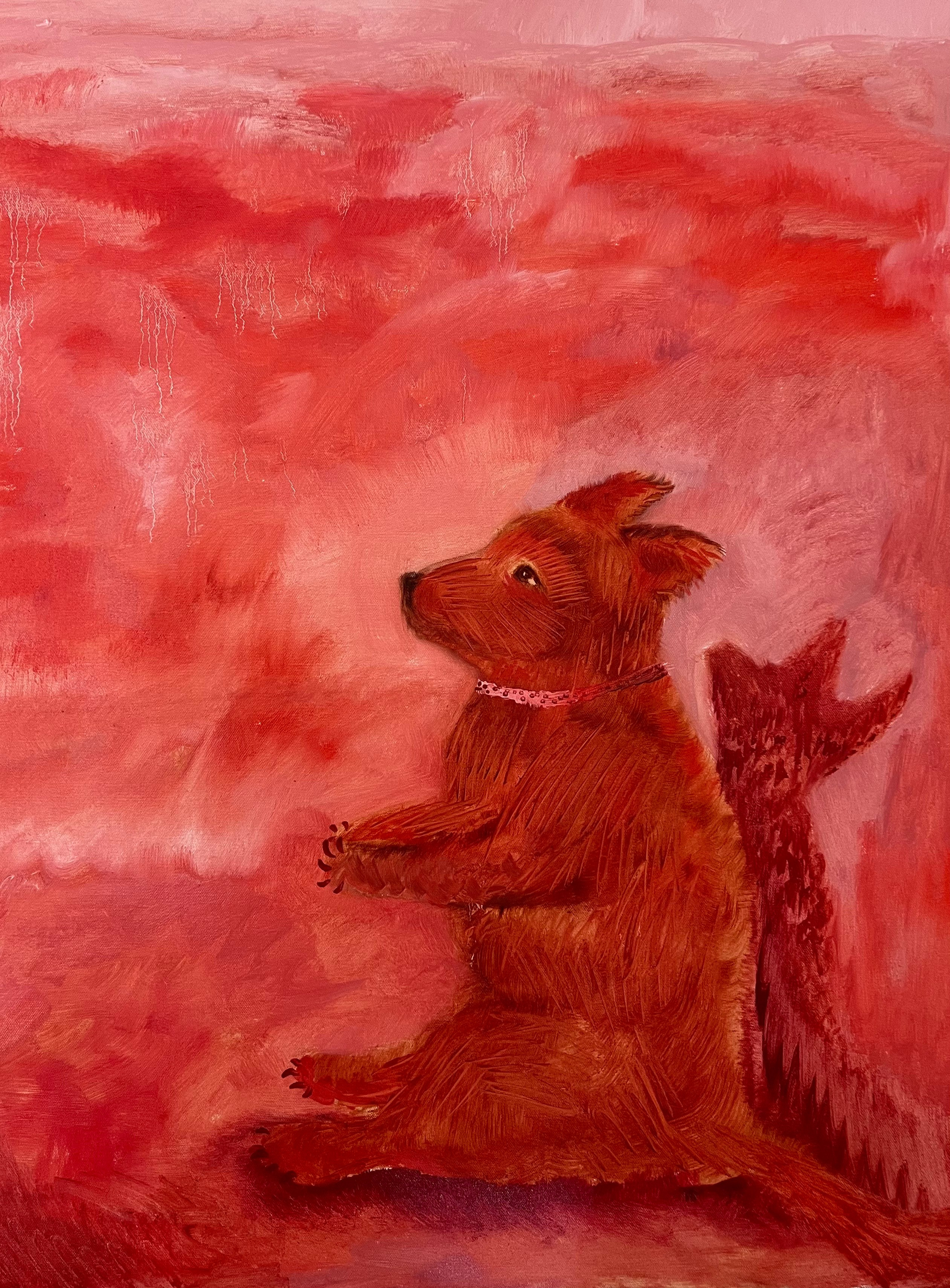 Sit, 2025. oil on canvas, 36 x x 29 in