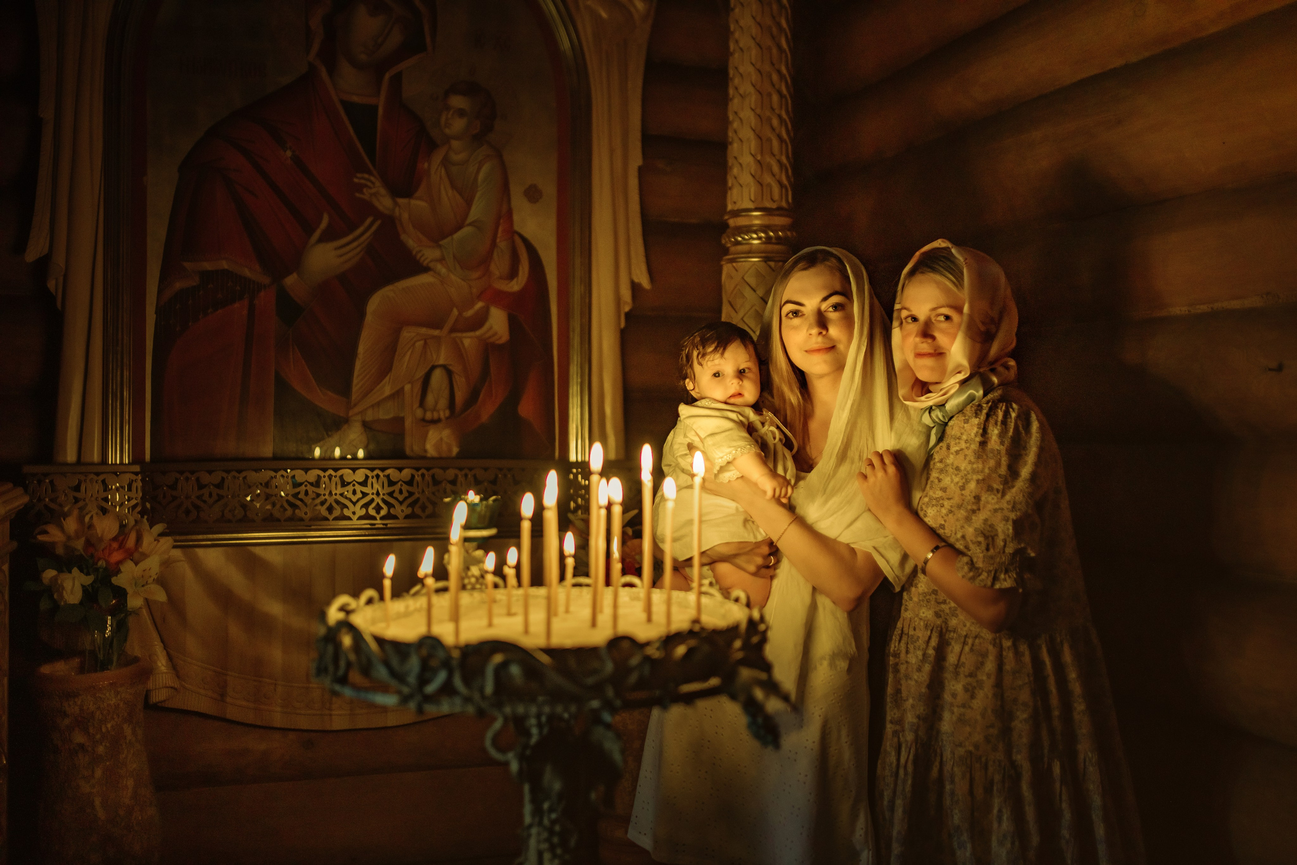 Крещение Аделины, храм Святой Троицы, июль 2024