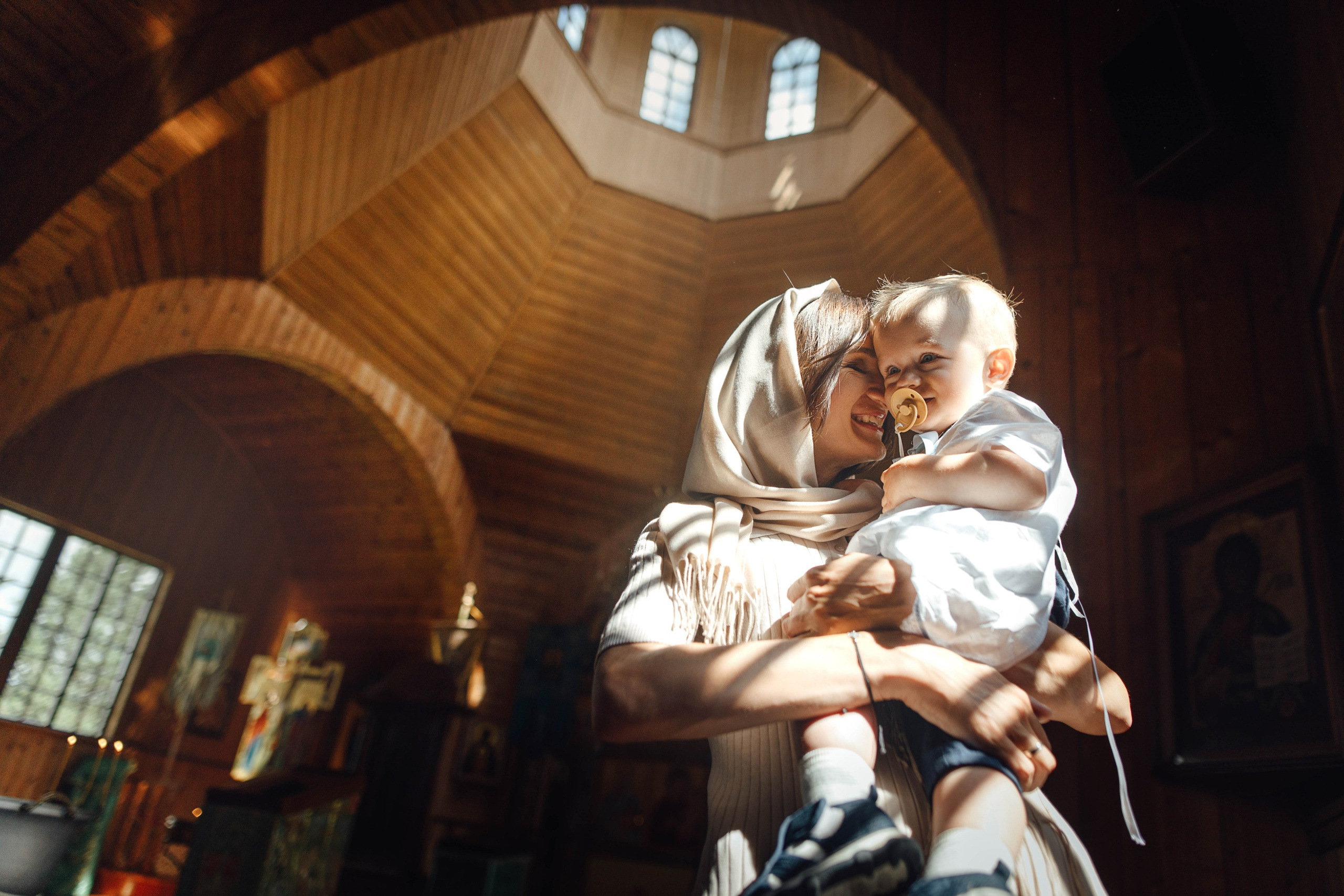 Крещение Тимофея, д. Киевец, храм Святой Троицы, август 2025