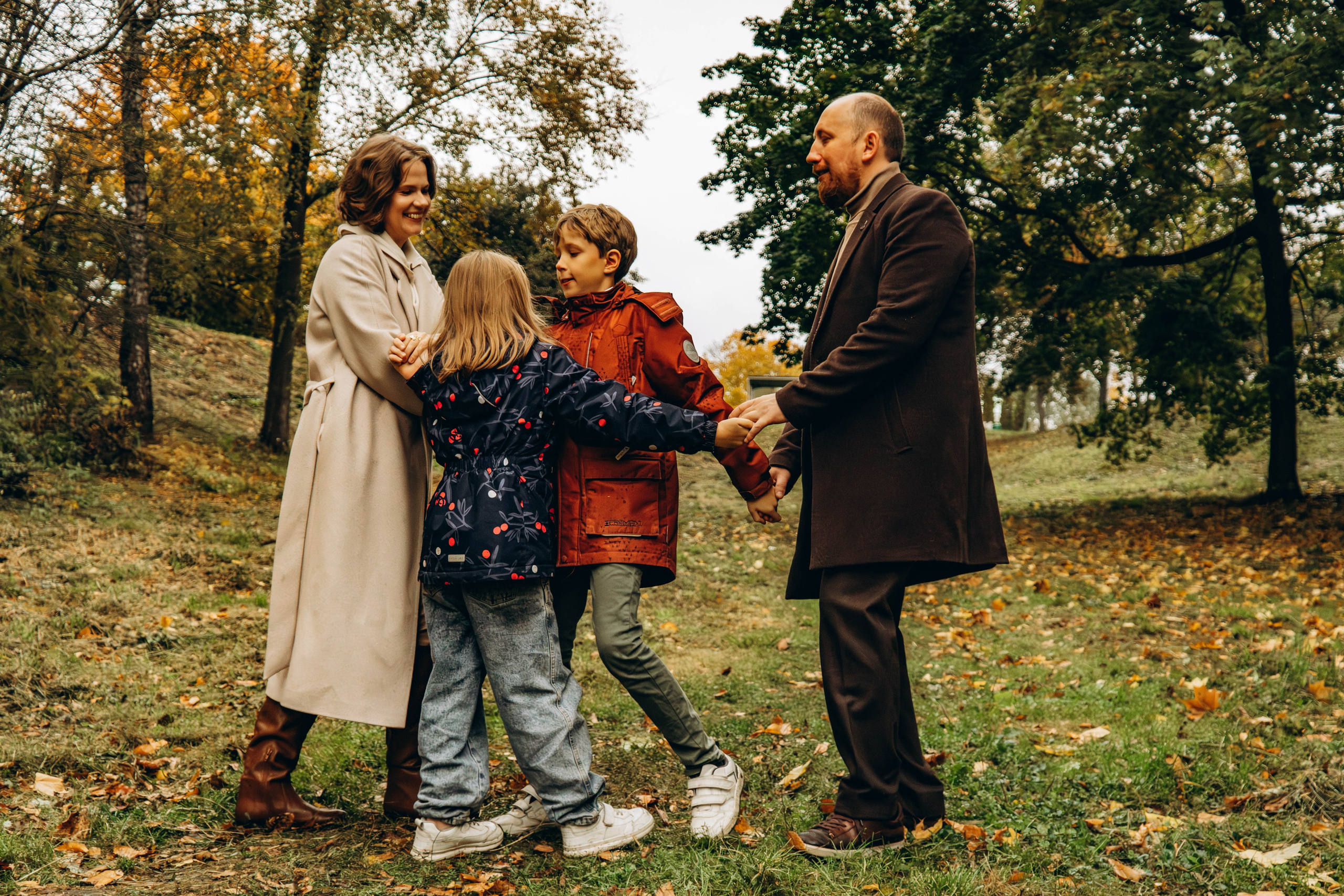 Осенняя семейная съемка в парке Царицыно. Фотограф Москва Валерия Веденина