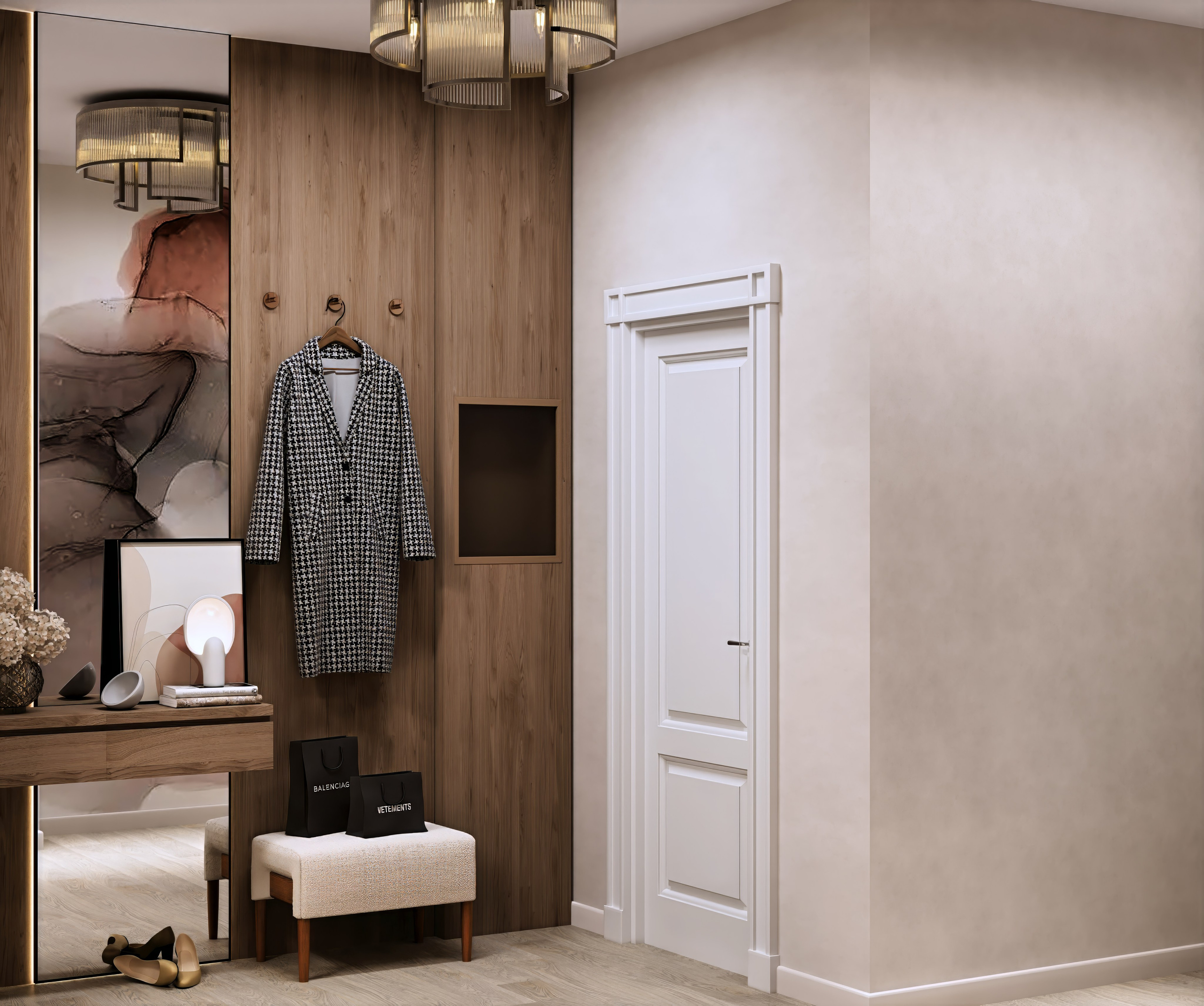 Просторная стильная двушка г. Краснодар. Батракова Наталья дизайнер интерьеров Санкт-Петербург Москва Архангель