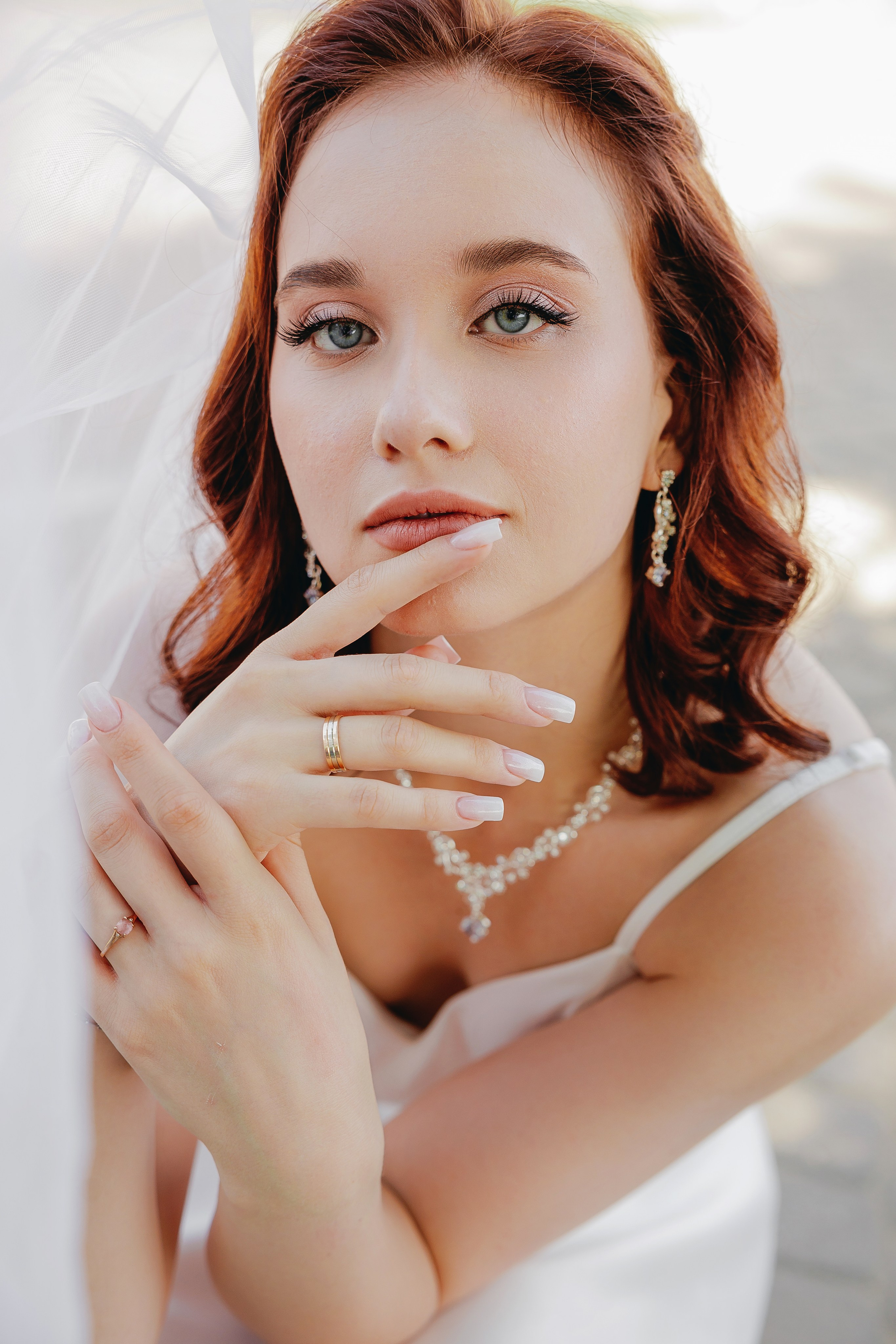 фото невесты с фатой