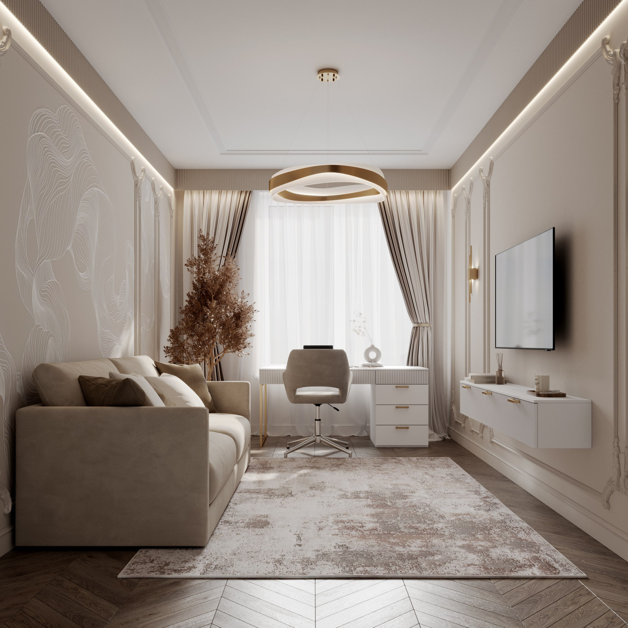 Appartment 130 sq m. Профессиональный дизайнер интерьера