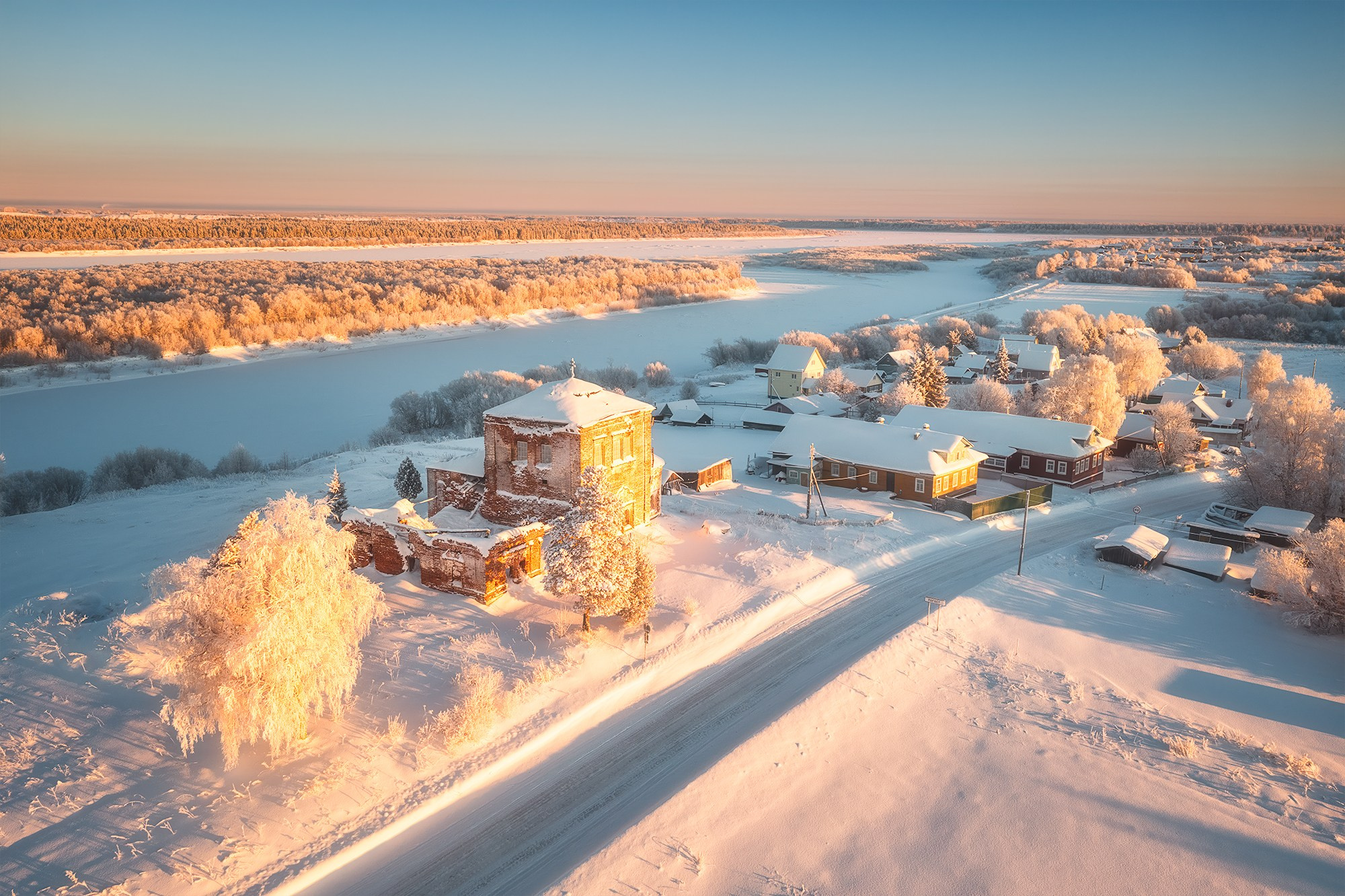 Пейзаж. Аэросъемка в Архангельске, Александр Ермолин
