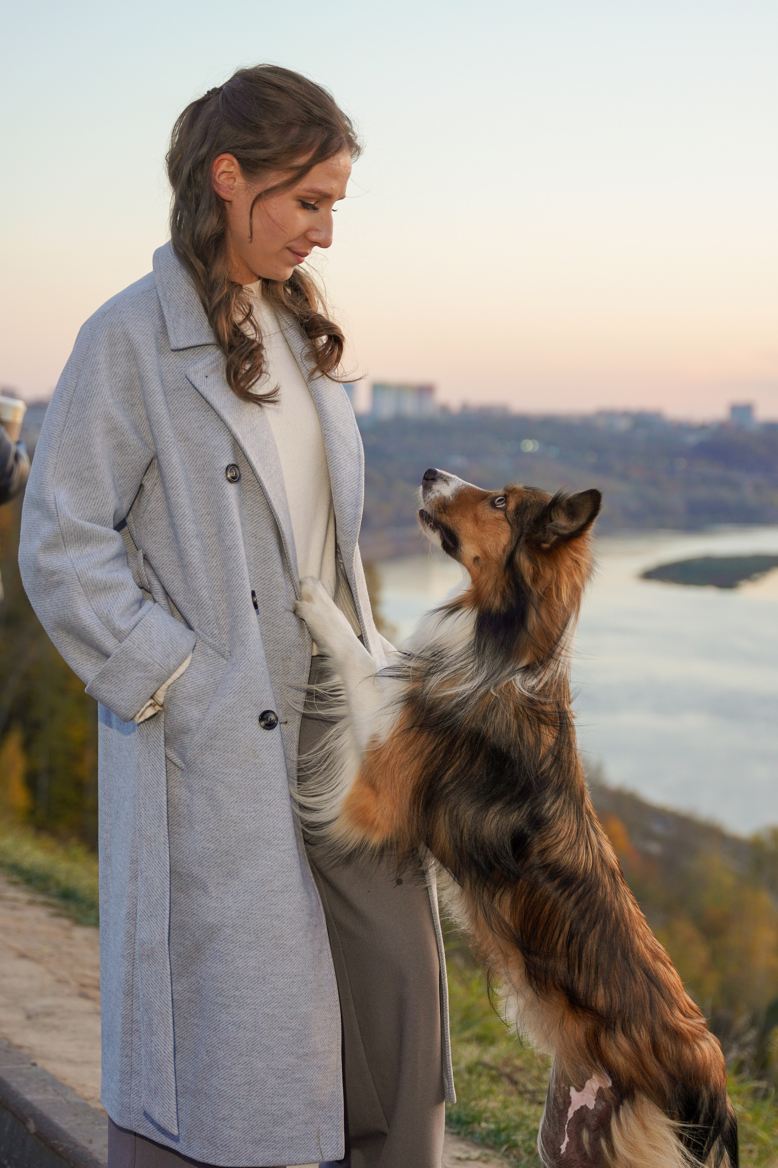 Девушка с собачкой в парке. Главная