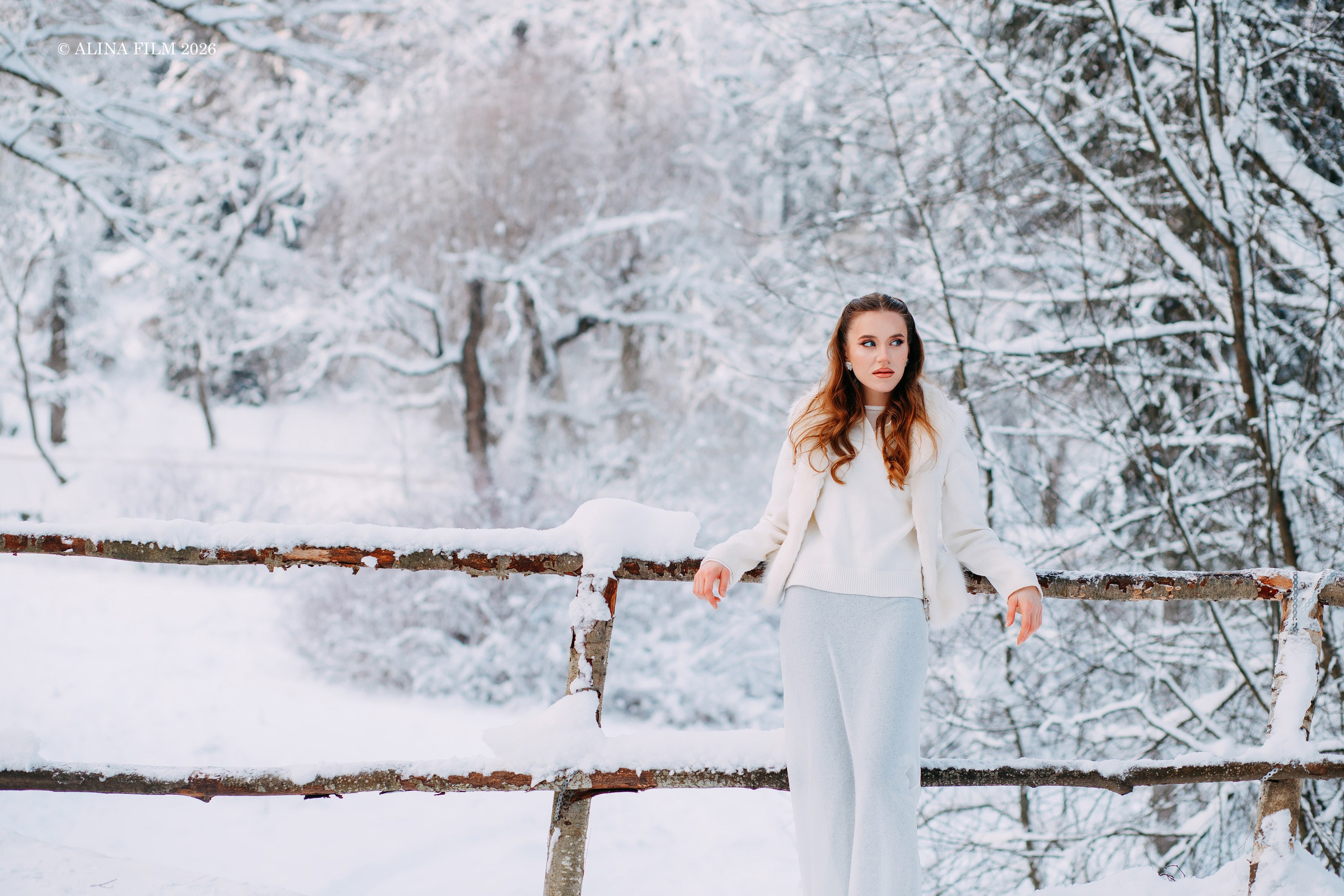 Фотопрогулка в снежном Павловске. Фотограф в Санкт-Петербурге Alina Film
