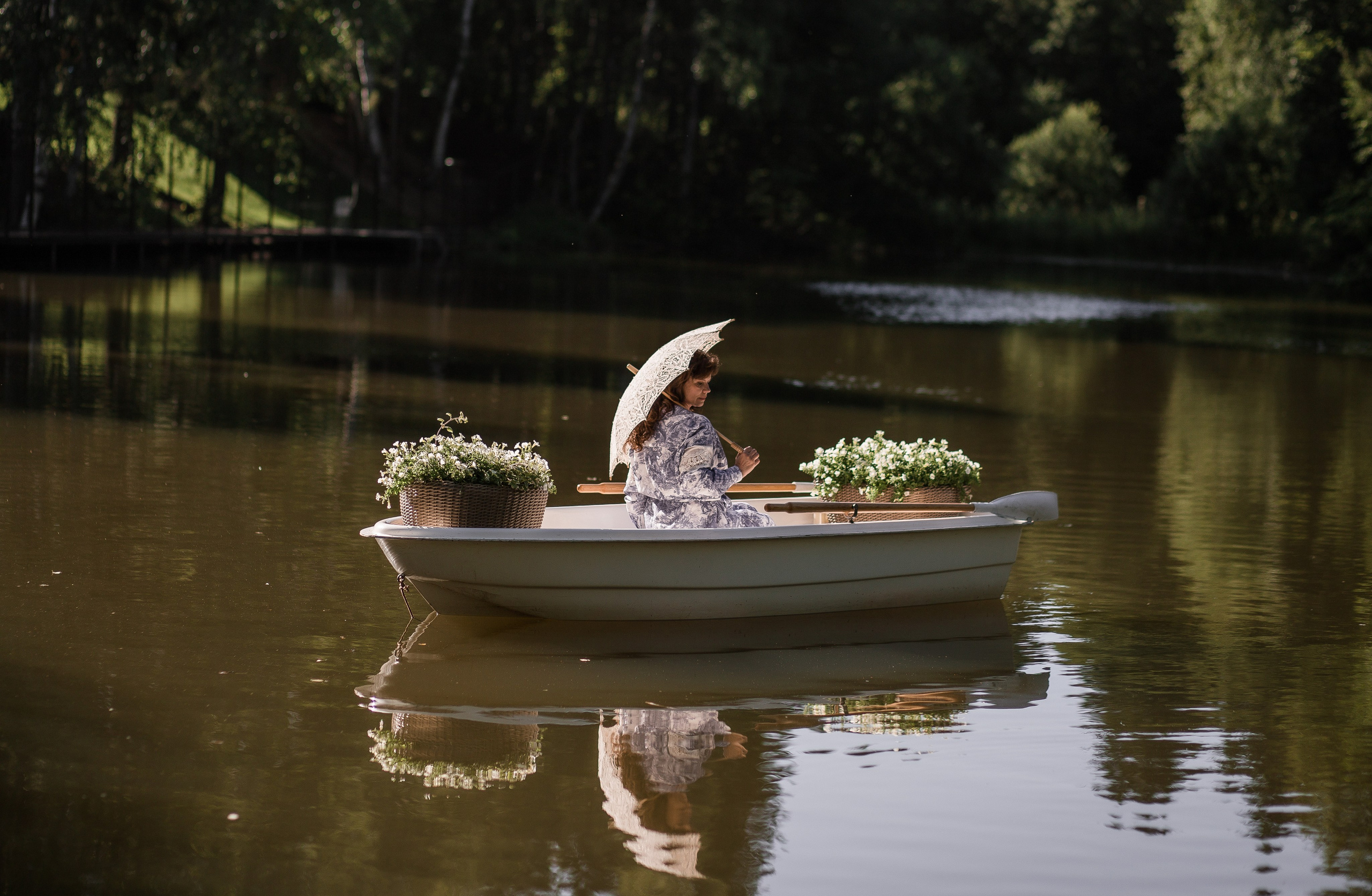 В лодке с цветами. Детский и семейный фотограф, Катерина Дементьева. Город Пермь