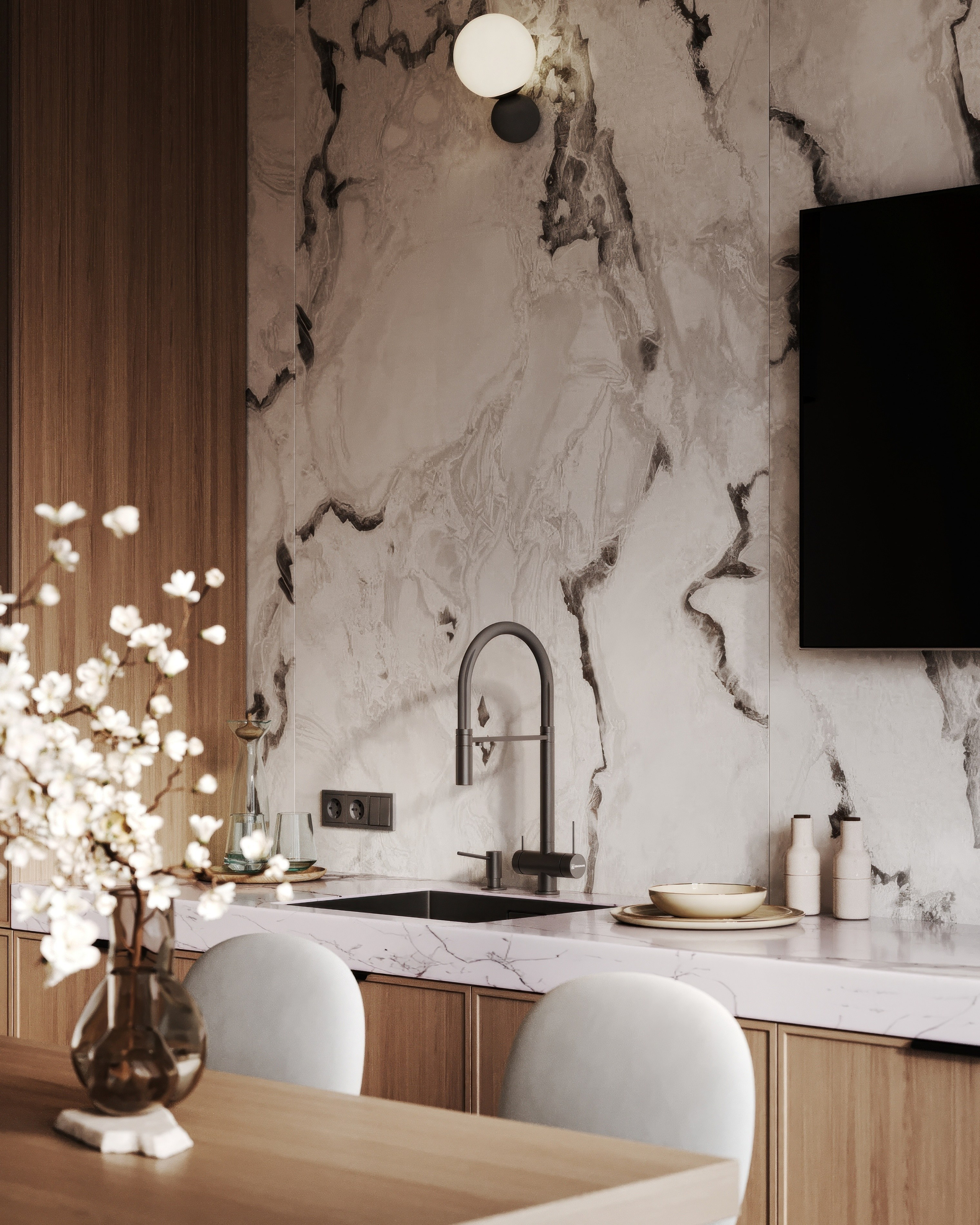 Nevsky apartment. Визуализация интерьера Corsa Render