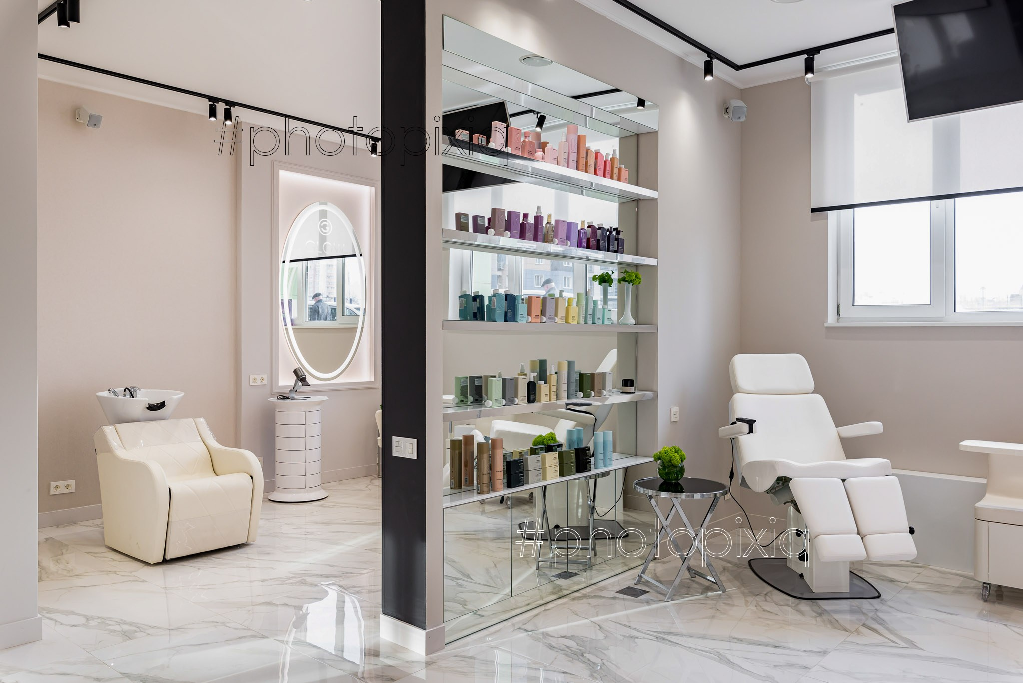 Интерьерная съёмка салона красоты GLOW. Интерьерная съёмка и виртуальные туры — Интерьерный фотограф Кузнецов Сергей (photopixiq)