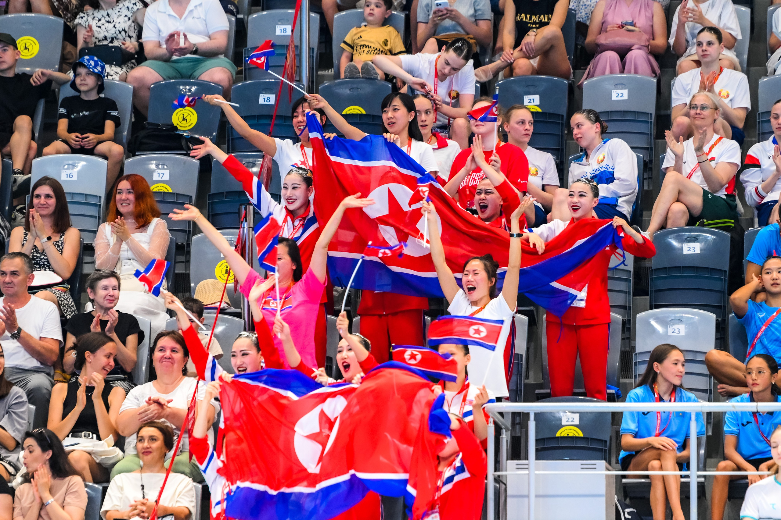 Синхронное плавание «Спортивные игры стран БРИКС». Спортивный и репортажный фотограф в Казани Вячеслав Сатонин