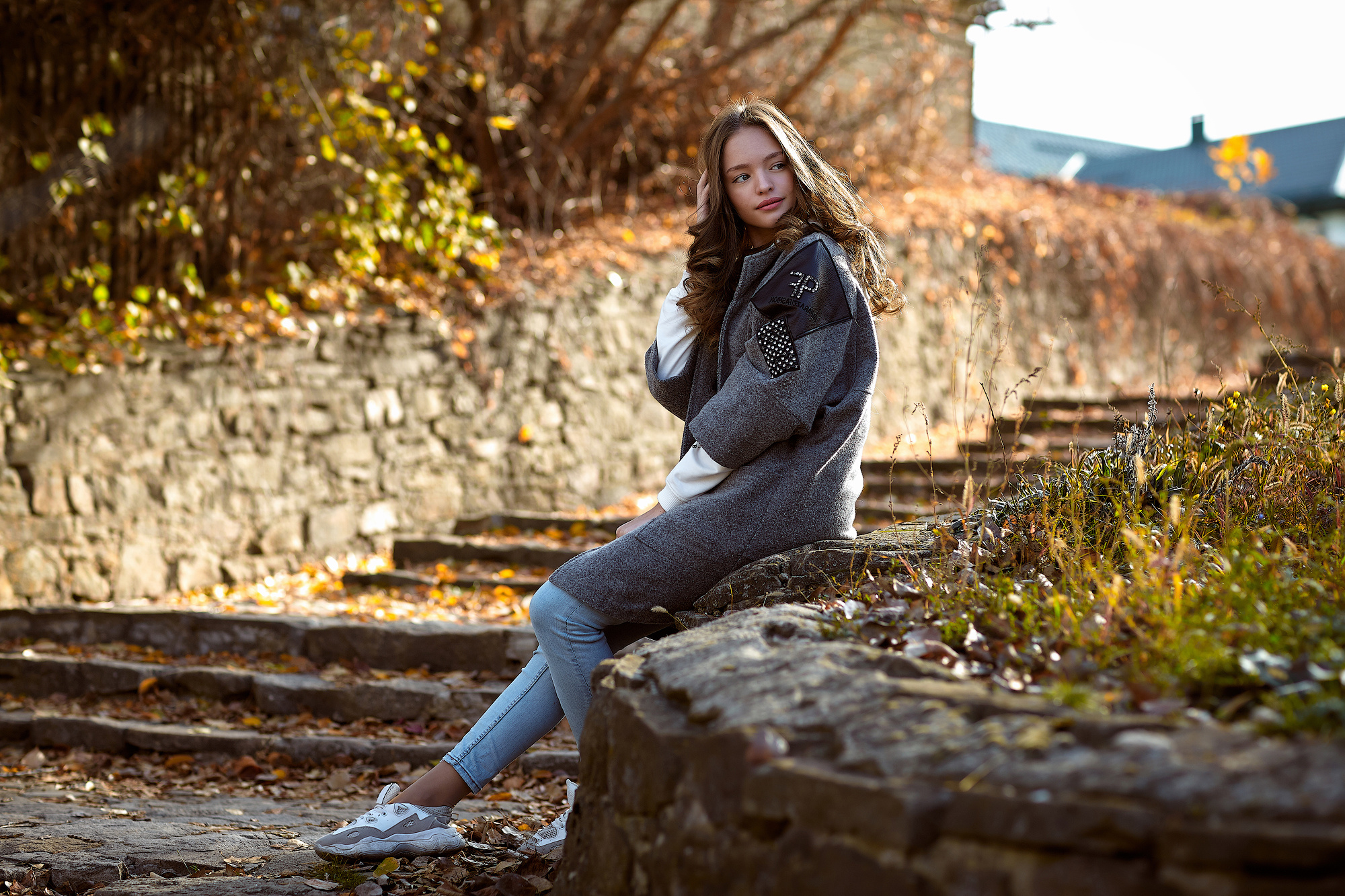 Осенняя прогулка с яркой Елизаветой. Фото видео съёмка в Белой Калитве дуэт Герман и Инна