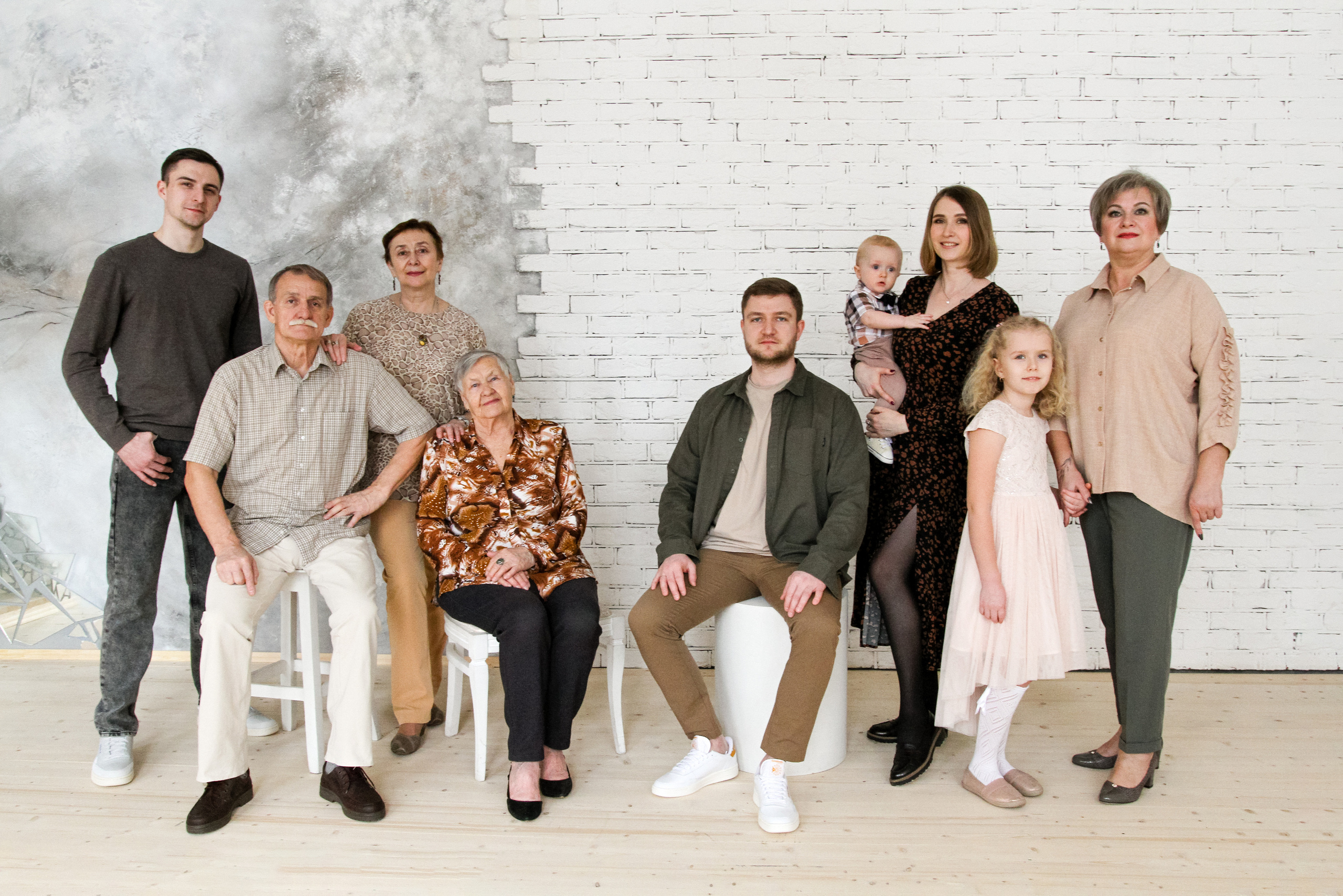 Базовая семейная съемка в студии. Фотограф Телегина Светлана