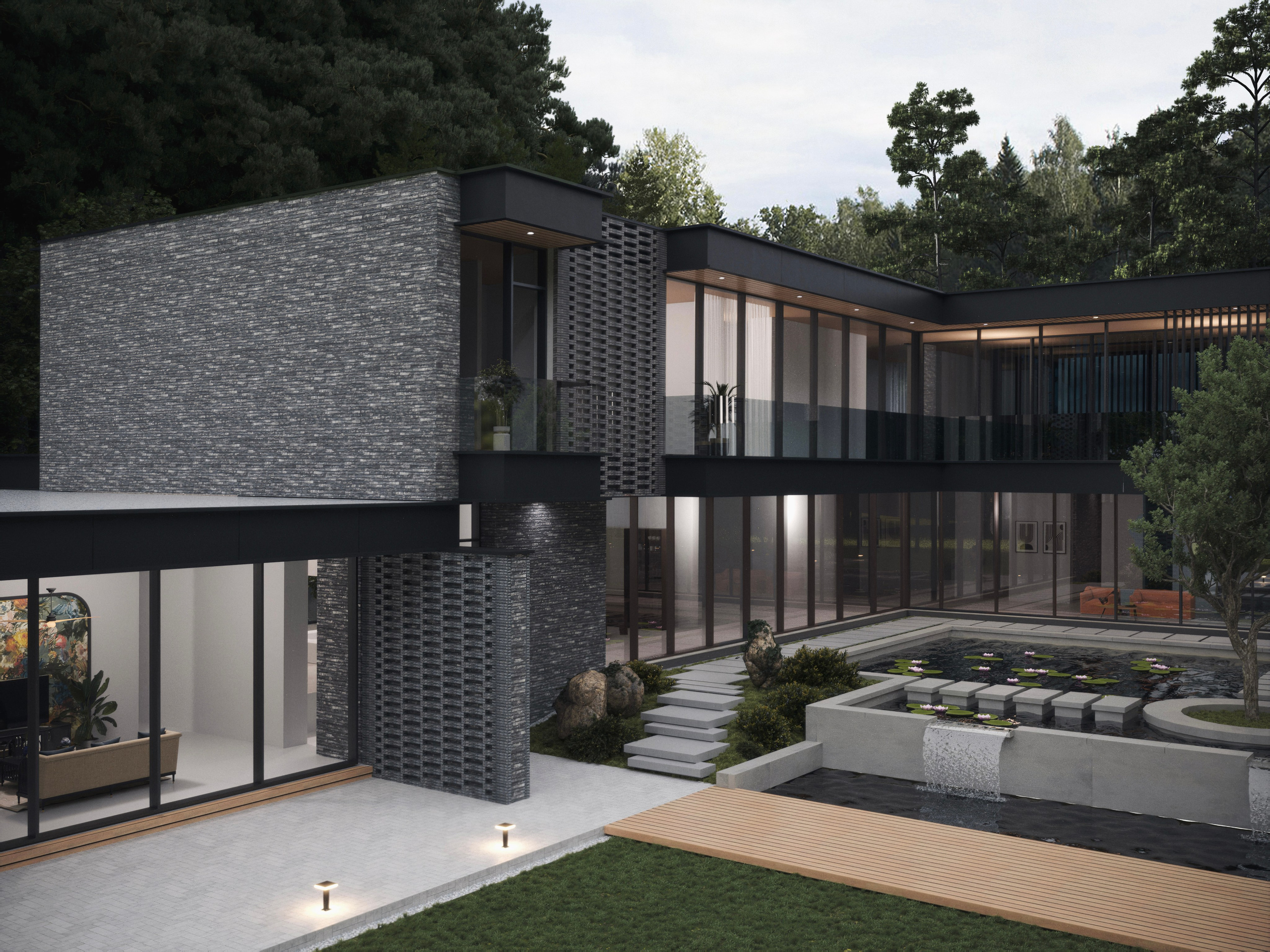 Визуализация частного дома. Юлия Григорьева — 3D визуализатор