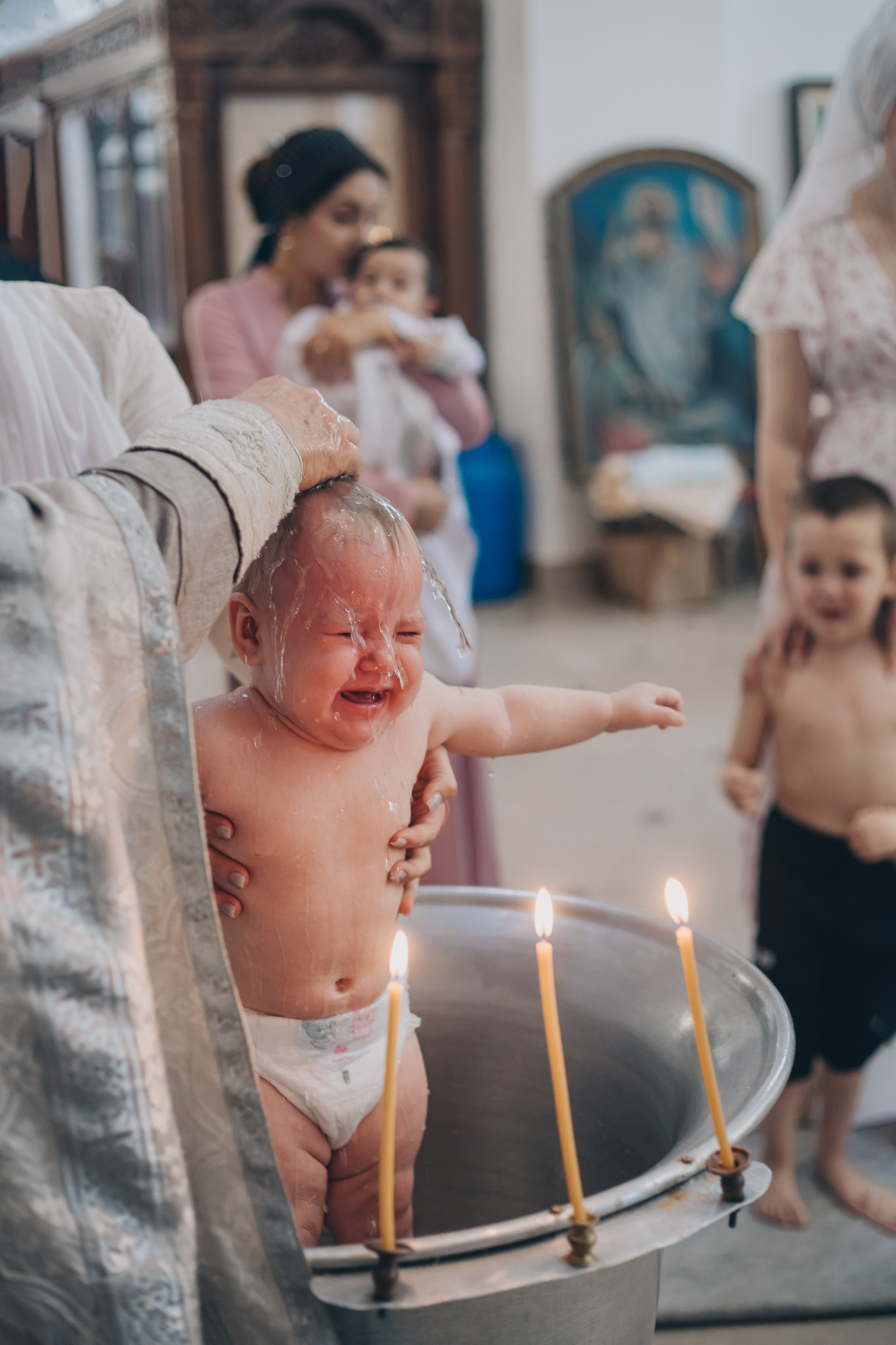 Съемка таинства крещения в Новопокровской. Свадебный и семейный фотограф в Краснодарском крае Мария Данилкина