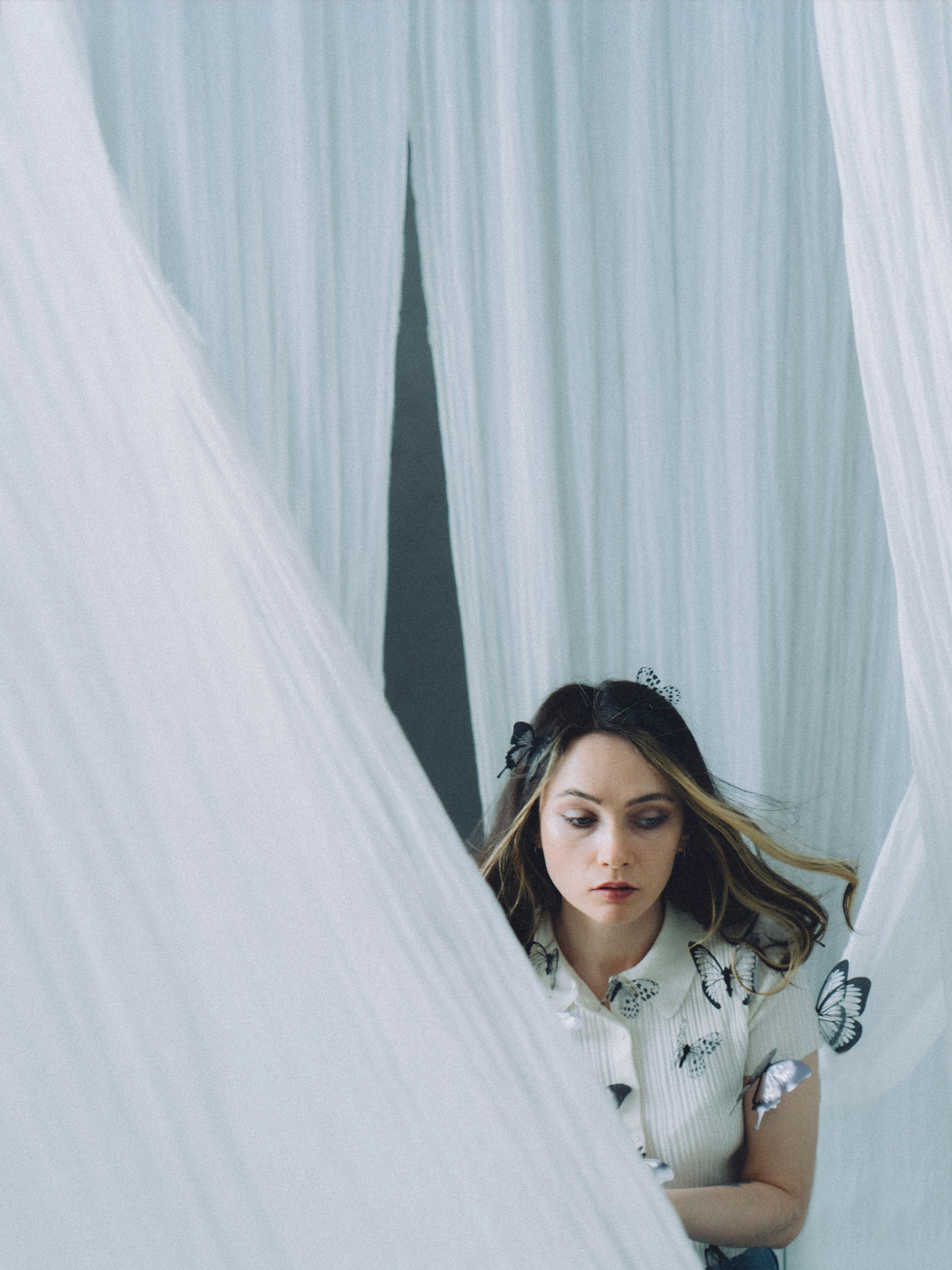 Портретная мини фотосессия в студии в Санкт-петербурге с бабочками. Светлана Гопанюк. Портретный фотограф. Санкт-Петербург. СПб