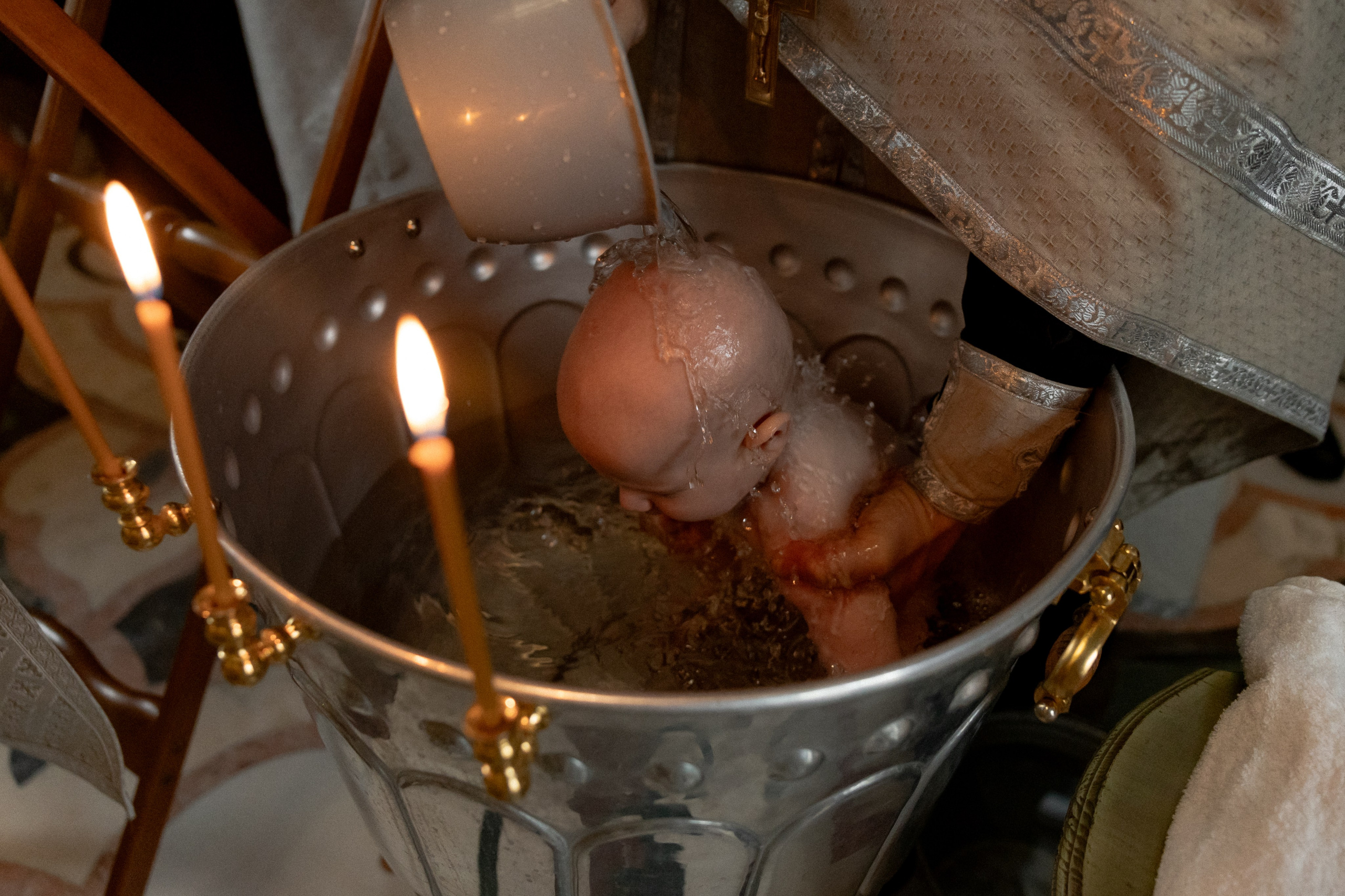 Крещение Ивана в часовне Серафима Саровского