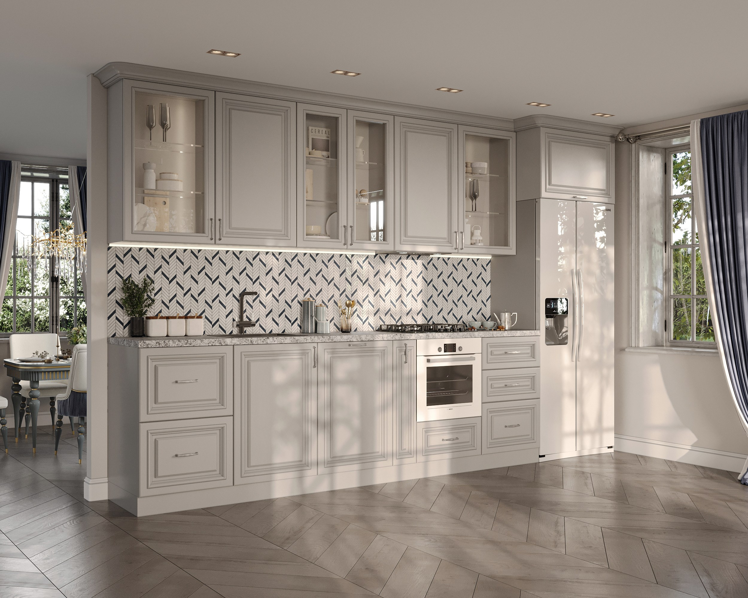 MKR кухонные гарнитуры (предметная 3D визуализация). Королёва Анастасия | 3D визуализатор