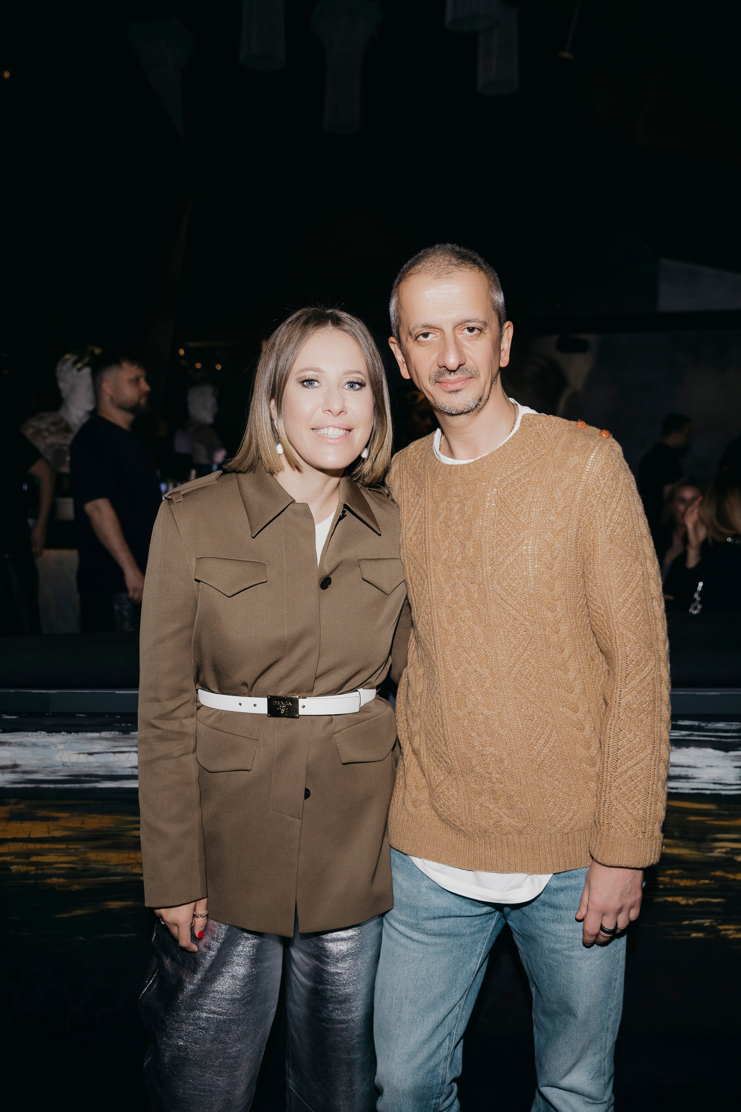 Ксения Собчак и Константин Богомолов на дне рождения ресторана «Пифагор»