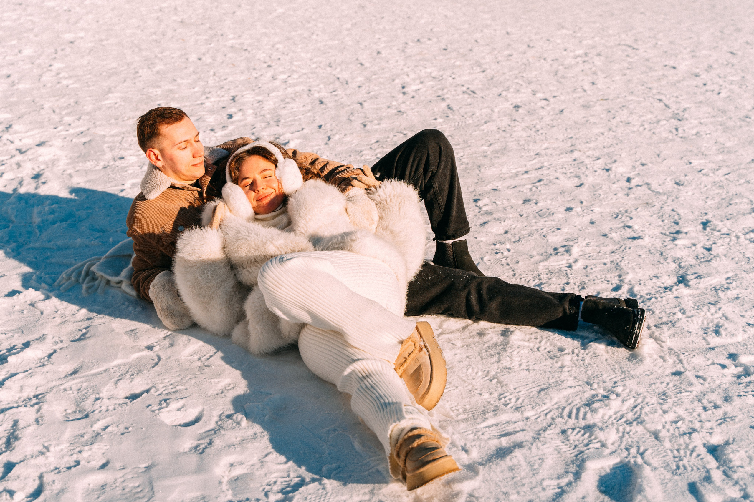 Лавстори на льду по рекам и каналам Санкт-Петербурга